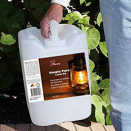Firefly Kosher Candle & Lamp Oil - Ultra Clean Burning Smokeless Paraffin Fuel - Eucalyptus Scented, Odorless, Highest Purity - Bulk 5 Gallon Container for Home Decor, Religious Ceremonies & Aromatherapy