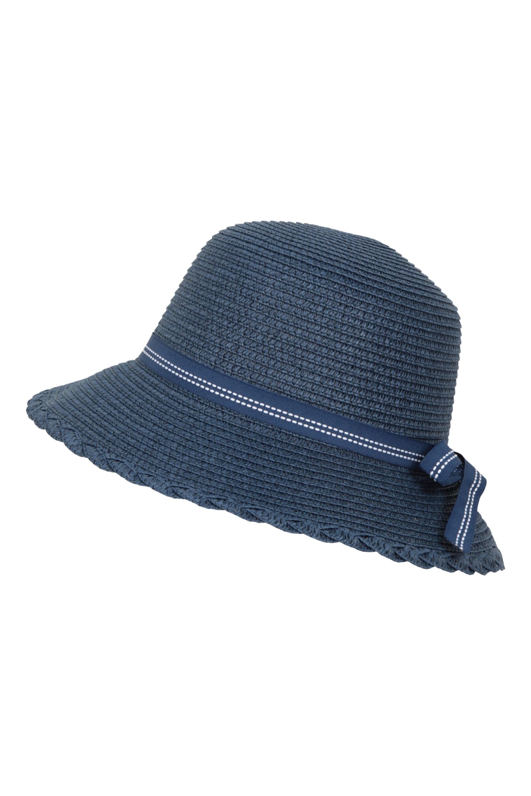 Mountain Warehouse Women's Gardening Straw Hat with Bow - Sun Protection Wide Brim Hat for Outdoor Activities, Beach, and Gardening