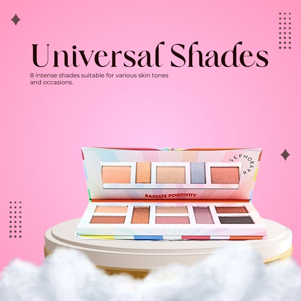SEPHORA COLLECTION 8-Pan Eyeshadow Palette - Highly Pigmented, Long-Lasting Makeup for Day & Night Looks | Perfect for Professional Makeup Artists & Beauty Enthusiasts