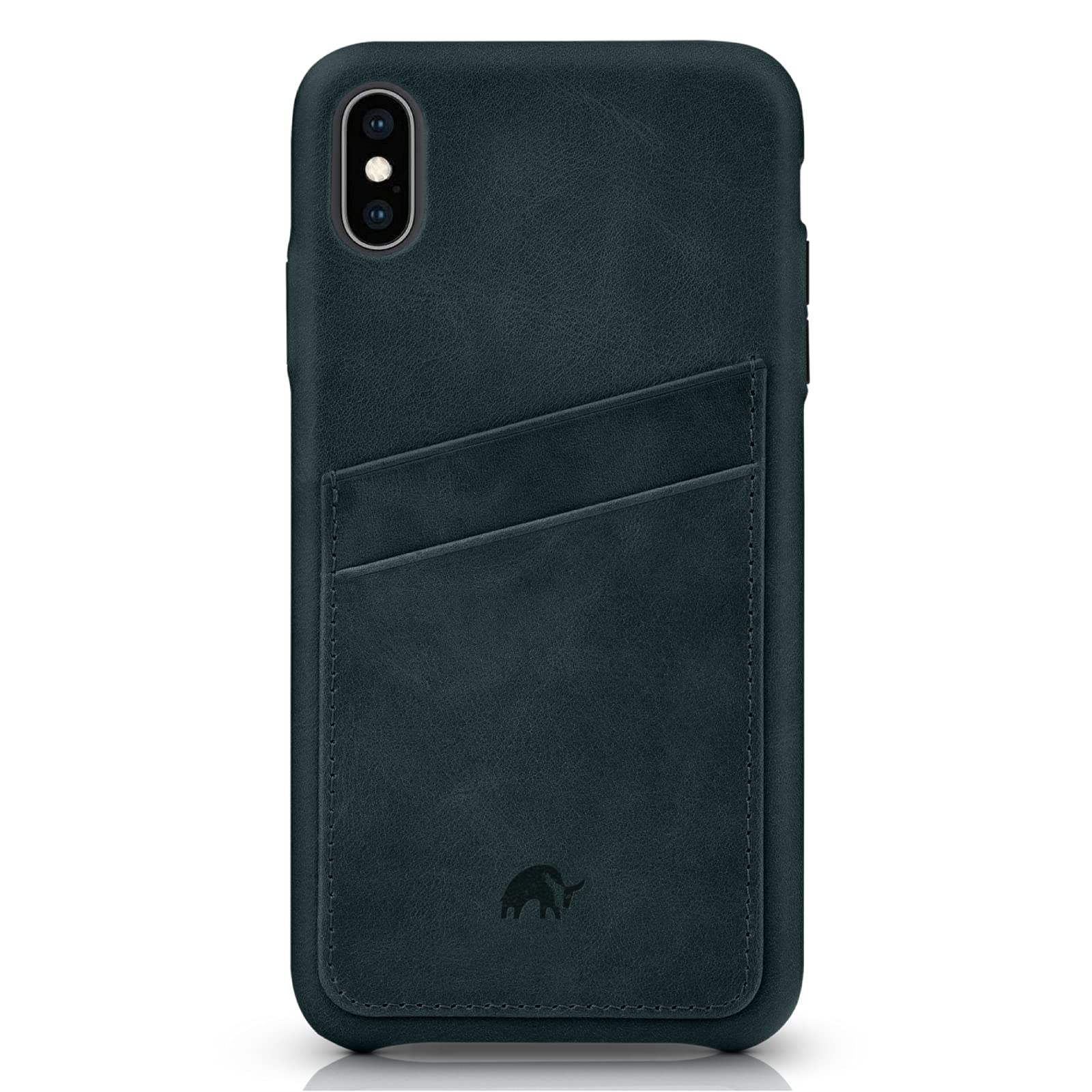 Premium Leather iPhone XR Case - Bullstrap Ocean Blue Genuine Leather Phone Cover | Slim Protective Wallet Case for Business & Travel | Compatible with Apple iPhone XR (2018 Model)
