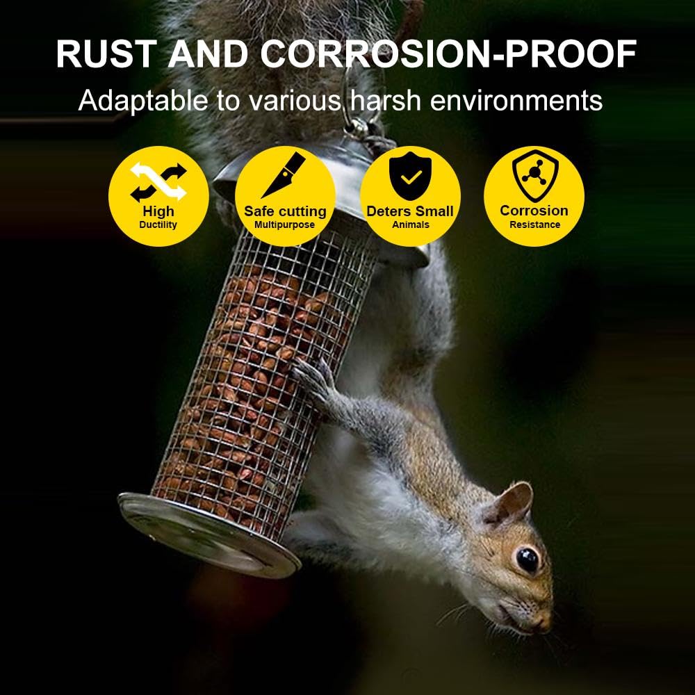 Black PVC Coated Galvanized Steel Wire Mesh Roll - 1/2 Inch 19 Gauge (8'' x 10') - Heavy Duty Chicken Wire Fence for Coops, Rabbit/Snake Barriers, Poultry Enclosures & Garden Protection - Ideal for DIY Animal Fencing, Pest Control & Home Security