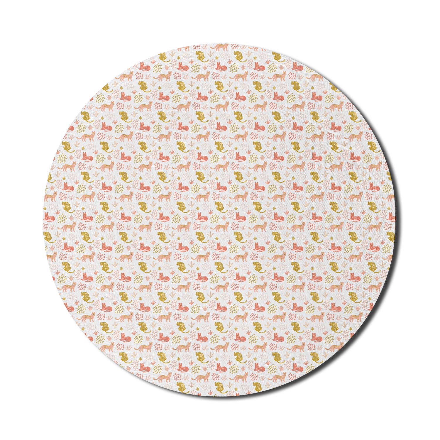 Ambesonne Round Non-Slip Rubber Gaming Mouse Pad - 8