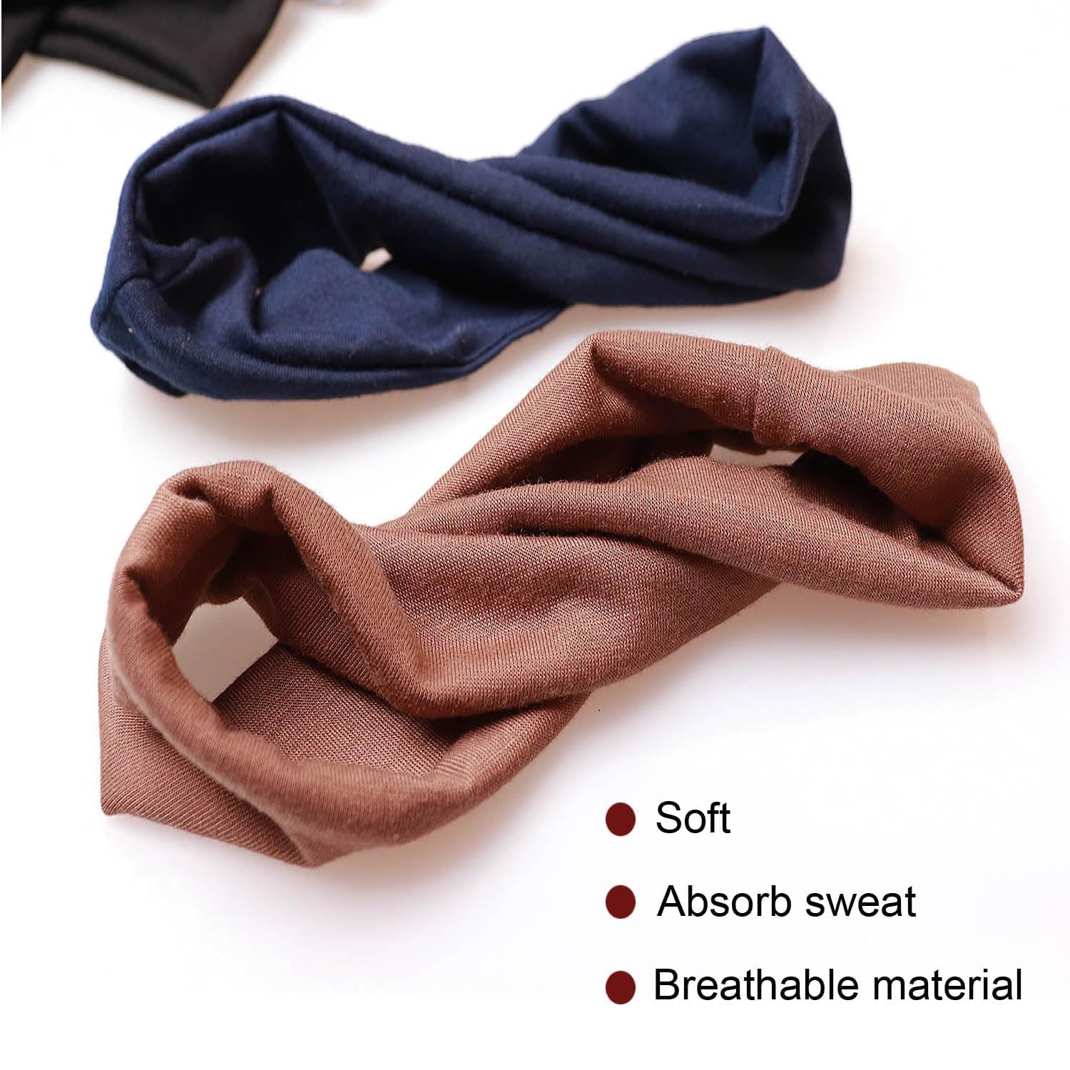 6PCS Non-Slip Women's Headbands - Soft Stretchy Cotton Sports Hair Bands for Yoga, Running, Workout & Exercise - Fashionable Elastic Hair Accessories for Women & Girls (Great for Gym, Jogging & Active Lifestyles)