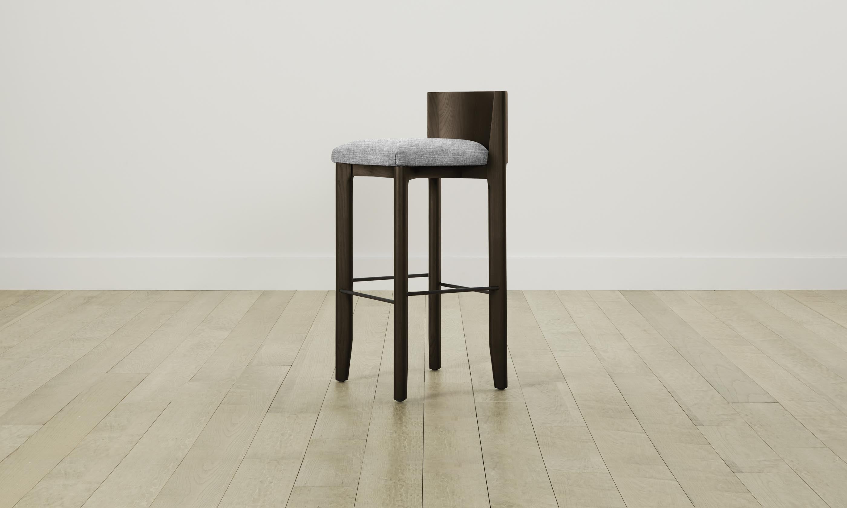 Premium The Delancey Bar & Counter Stool - Textured Tweed Alpine Upholstery - Modern Kitchen & Bar Seating for Home & Commercial Use
