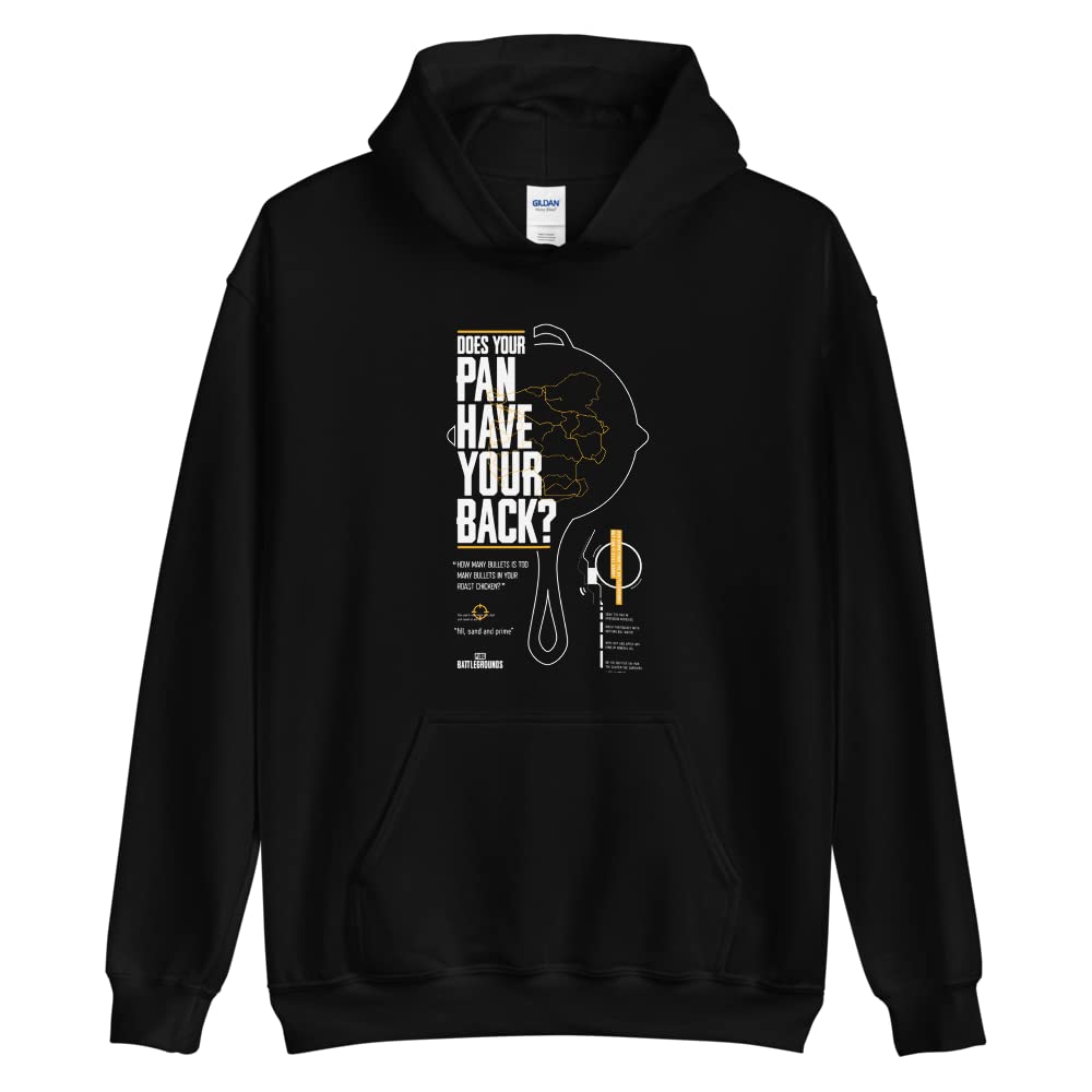 PUBG Pan Have Your Back Hooded Sweatshirt - Gaming Battle Royale Cosplay Pullover - Perfect for PUBG Fans, Gamers & Cosplay Events