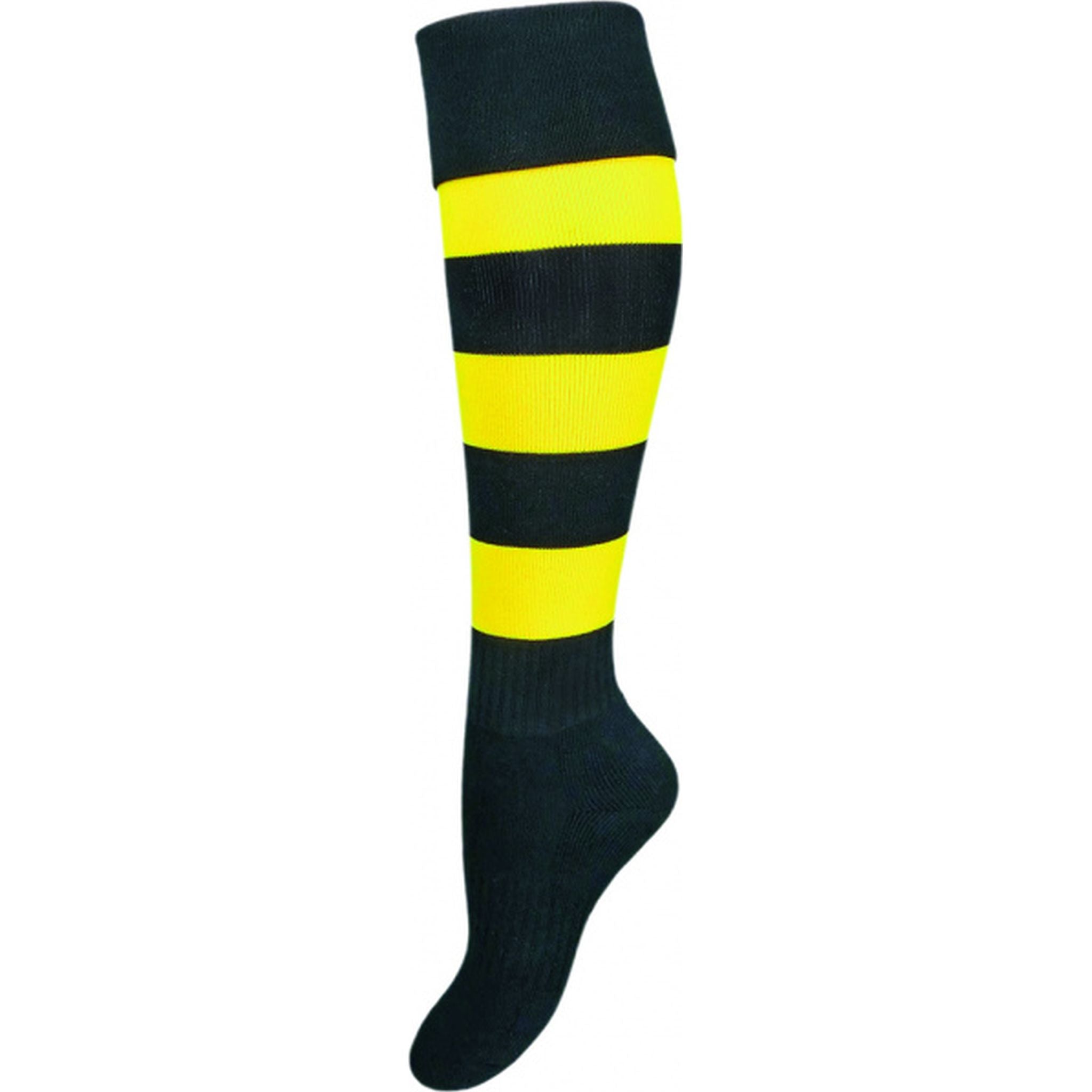 Burley Sekem Richmond Tigers AFL Elite Kids Football Socks - High Performance Youth Sports Socks for Football, Rugby & Training - Perfect for Young Athletes & Team Sports