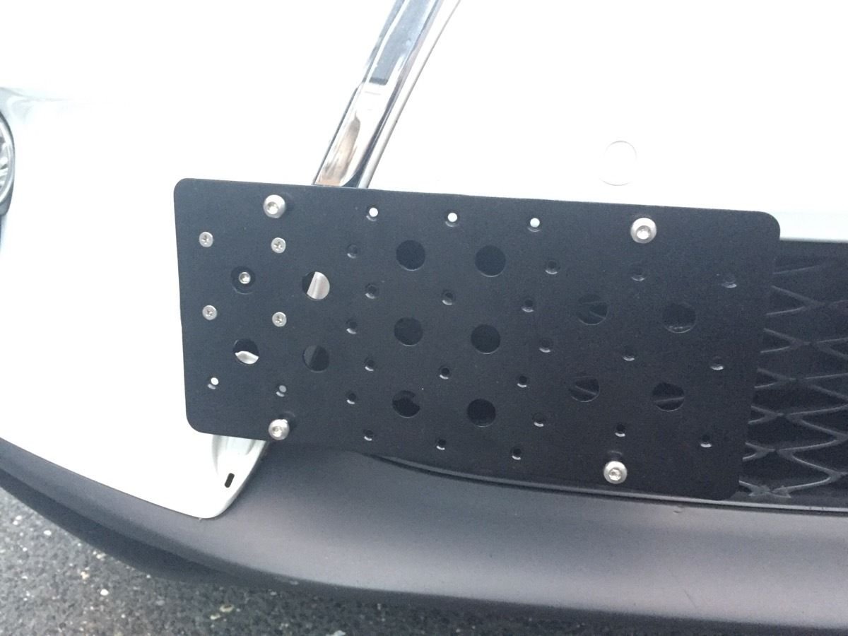 Mini Cooper Bumper Tow Hook License Plate Mount Bracket - Universal Fit for Front/Rear Installation - Perfect for Car Shows, Parking Compliance & Custom Styling