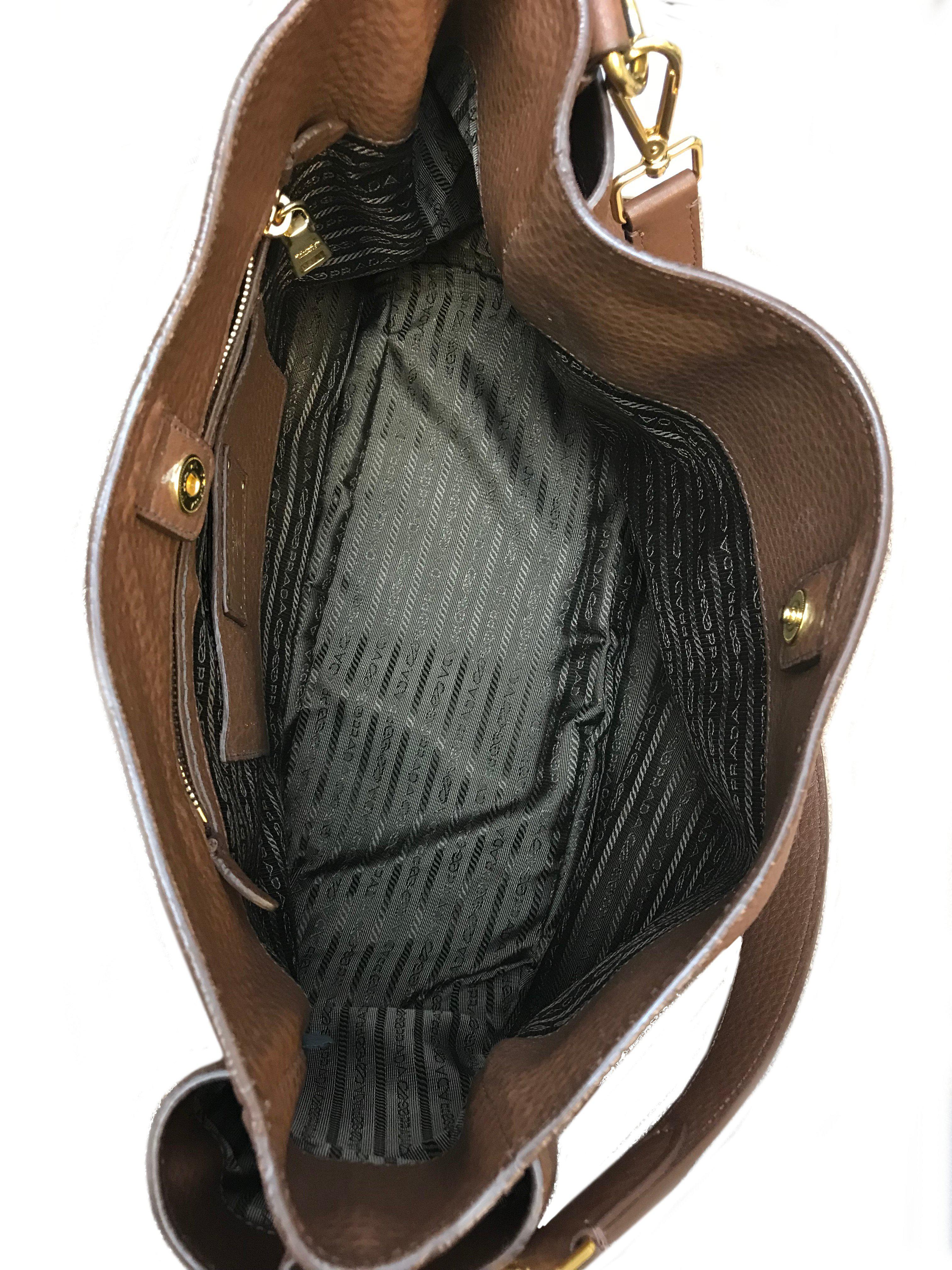 Prada Vitello Daino Leather Side Pocket Hobo Bag for Women | Luxury Italian Designer Handbag | Perfect for Work, Travel & Everyday Use