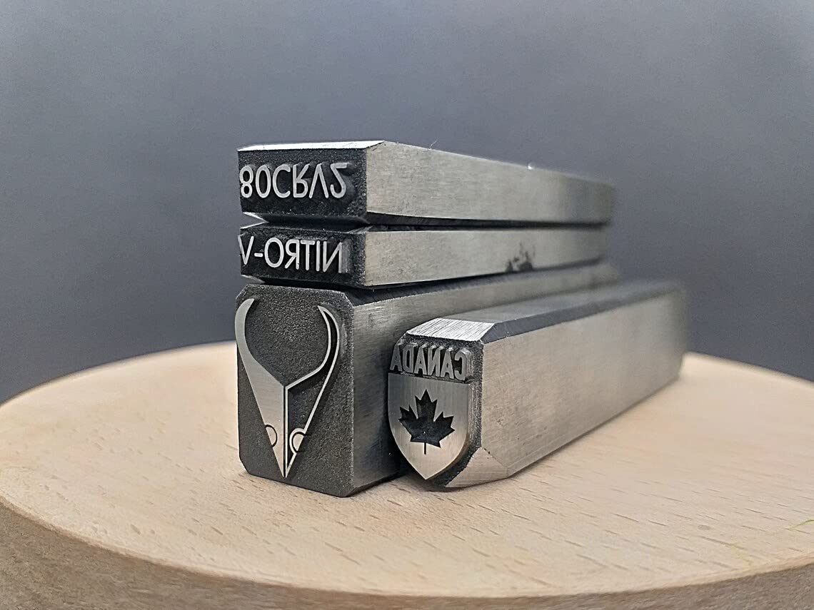 Custom Blacksmith & Knife Maker Steel Stamps - Personalized Logo Touchmark for Metalworking & Leather Crafts | Perfect for Branding Handmade Knives, Tools & Metal Art Projects