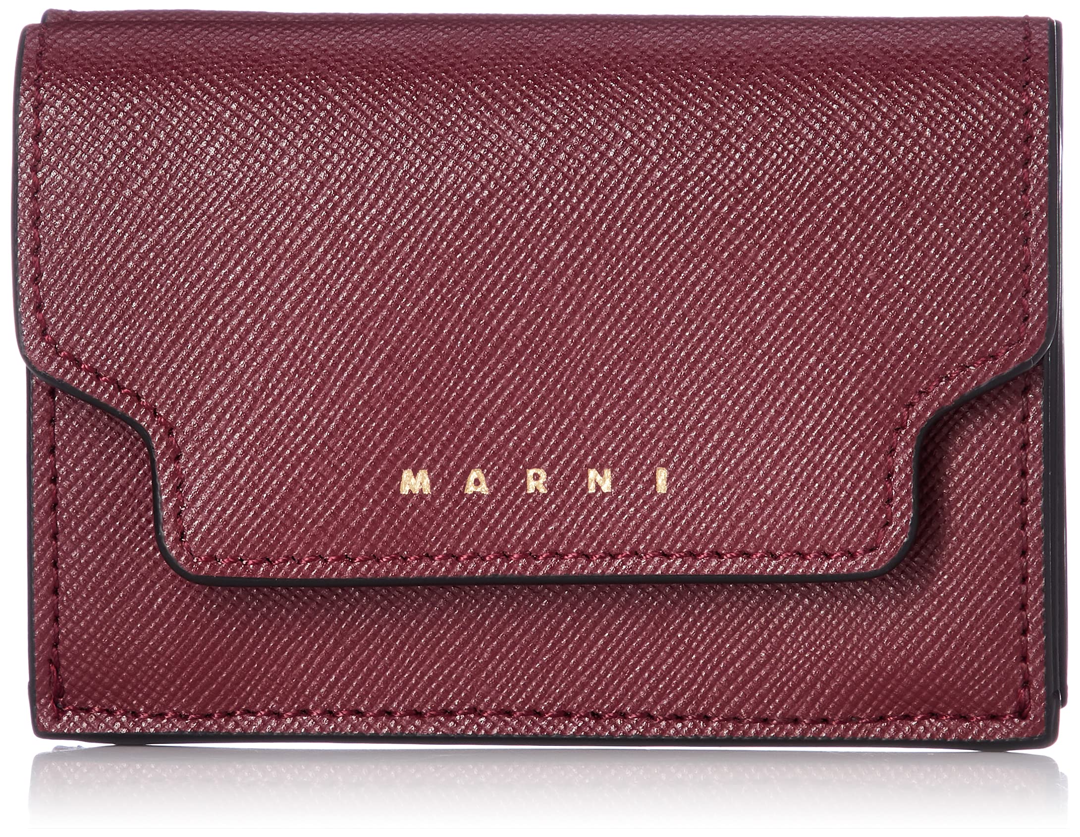 MARNI Women's Trifold Wallet - Genuine Leather Compact Wallet for Women - Perfect for Everyday Use, Travel & Gift Giving