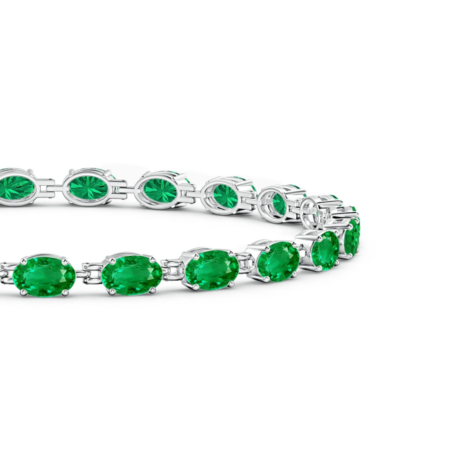 9.2 Carat Classic Oval Emerald Tennis Bracelet for Women - Elegant Jewelry Gift for Wedding, Anniversary & Special Occasions