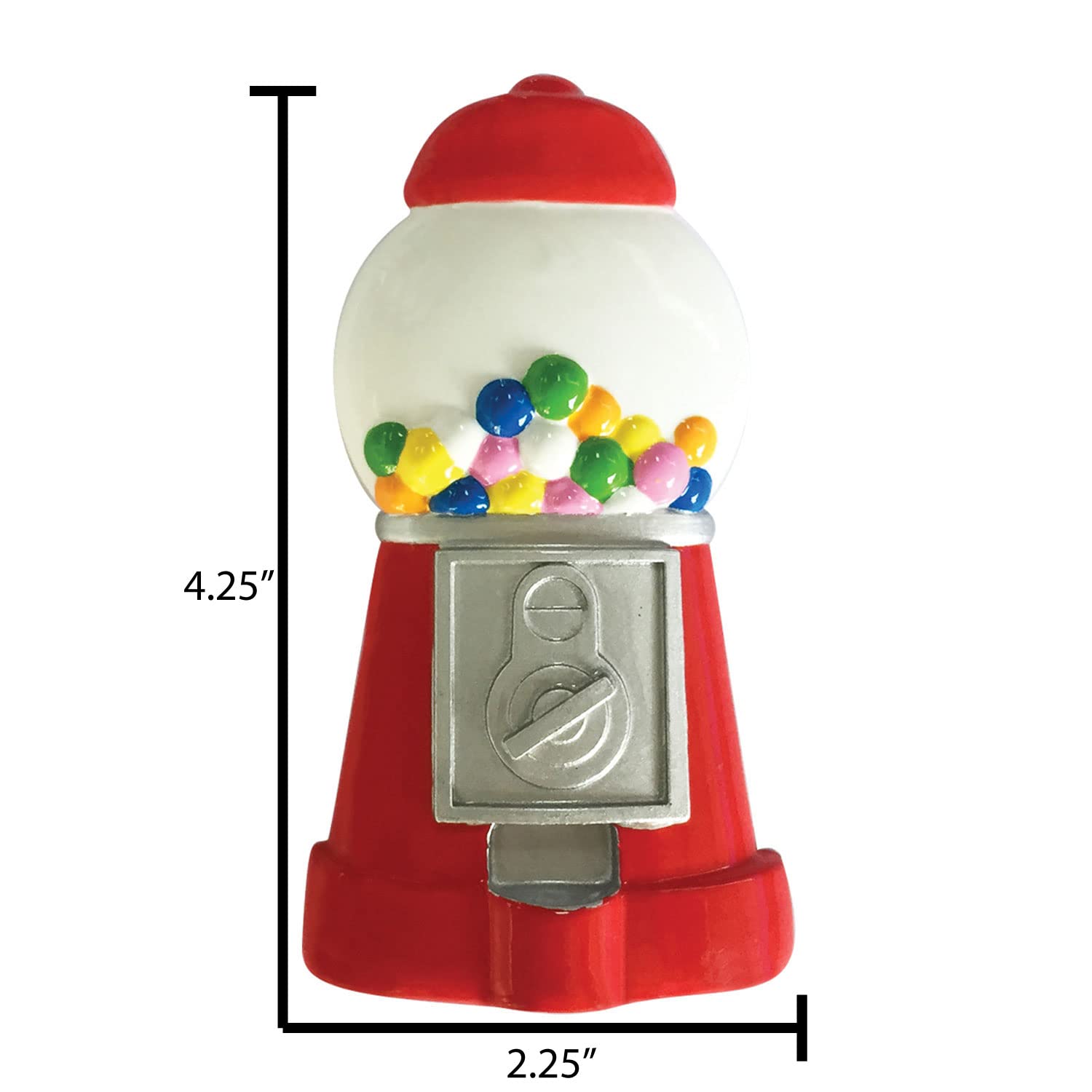 2024 Personalized Gumball Machine Ornament - Custom Bubble Gum Candy Dispenser Christmas Tree Decoration with Gift Box | Perfect for Holiday Decor, Party Favors & Gift Giving
