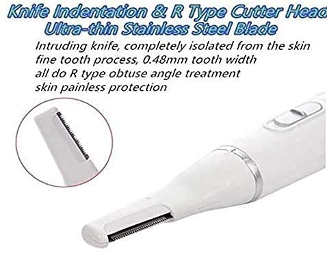 Electric Eyebrow Trimmer for Women - Painless Facial Hair Remover with Comb for Eyebrows, Chin, Neck & Upper Lip | No Pulling Sensation | Perfect for Peach Fuzz Removal & Precision Grooming at Home or Travel