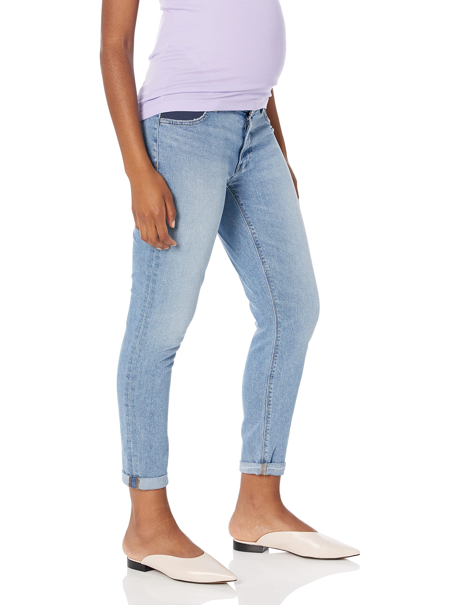 HUDSON Women's Lana Maternity Mid-Rise Slim Boyfriend Jeans - Comfortable Stretch Denim for Pregnancy & Postpartum | Perfect for Casual Wear, Work & Everyday Outfits
