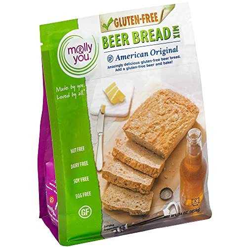 Molly and You Gluten-Free American Original Beer Bread Mix - Pack of 1 | Gourmet Vegan Artisan Baking Mix | No Bread Machine Required | Just Add Soda | Perfect for Parties, Gifts & Quick Homemade Bread