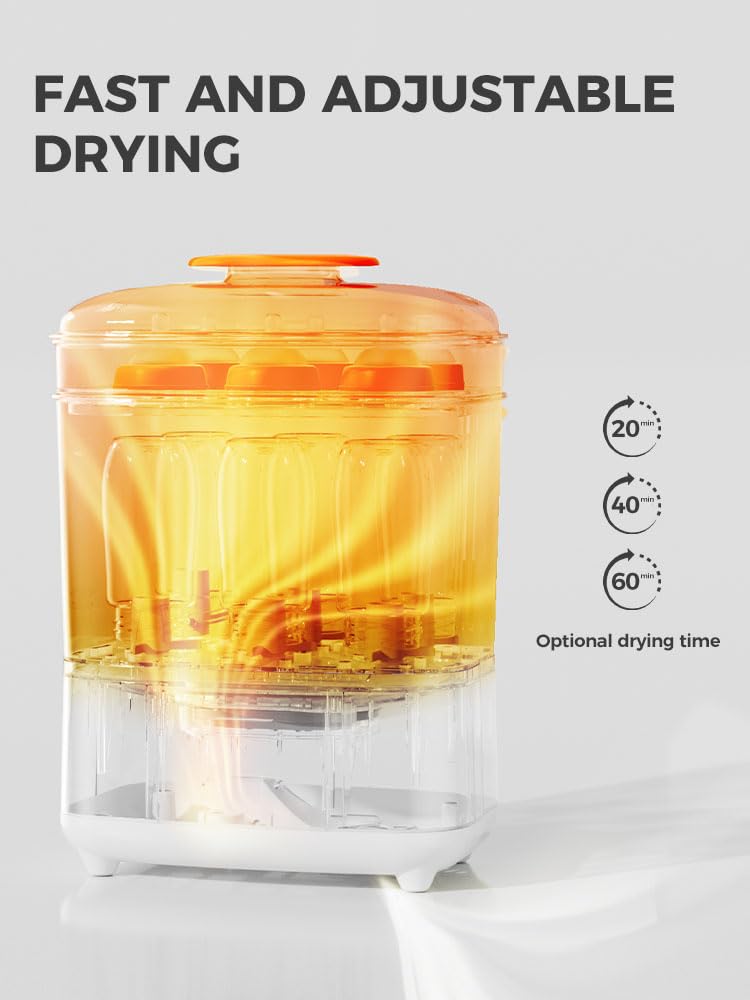 Electric Baby Bottle Sterilizer and Dryer | Steam Sanitizer for Baby Bottles, Pacifiers & Breast Pump Parts | Perfect for Nursery, Travel & Daycare Use