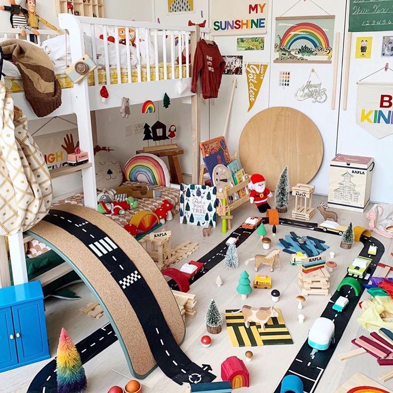 Kids Nursery Road Track Puzzle - Wooden Toy Car Tracks for Toddlers & Preschoolers | Fun Learning & Playtime Activity for Boys & Girls