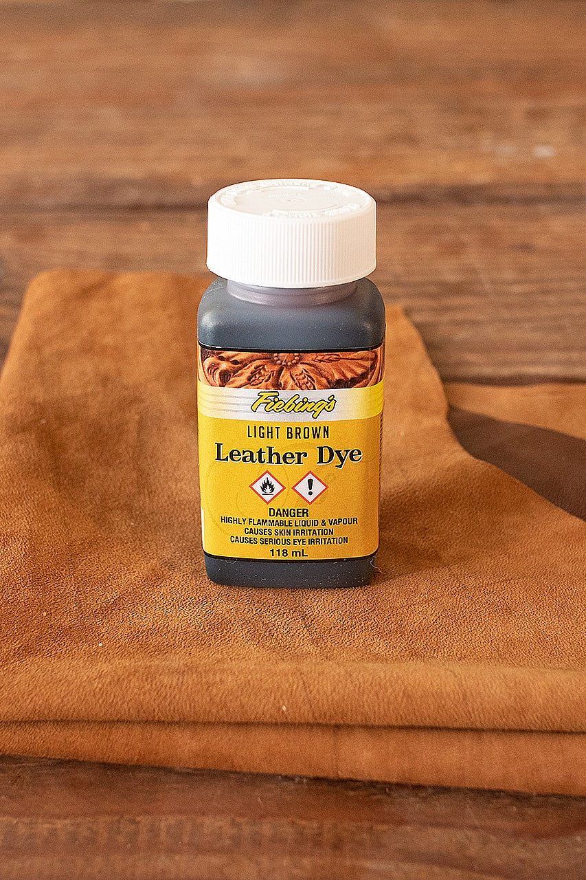 Fiebing's Professional Leather Dye - 4 oz (118 ml) Light Brown for Leather Craft, Shoes, Bags & Furniture Restoration