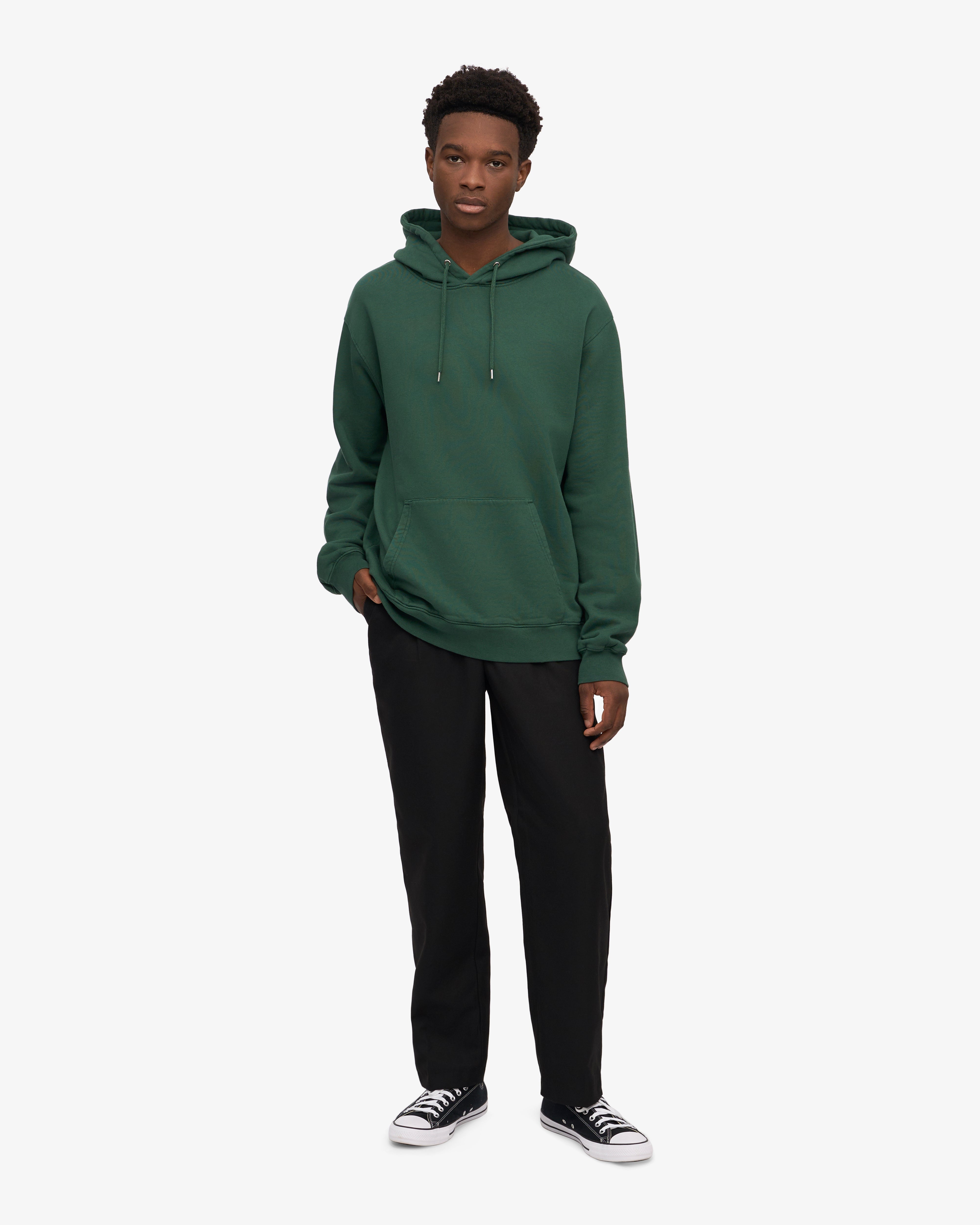 Classic Organic Cotton Hoodie - Emerald Green | Eco-Friendly & Comfortable for Casual Wear & Outdoor Activities