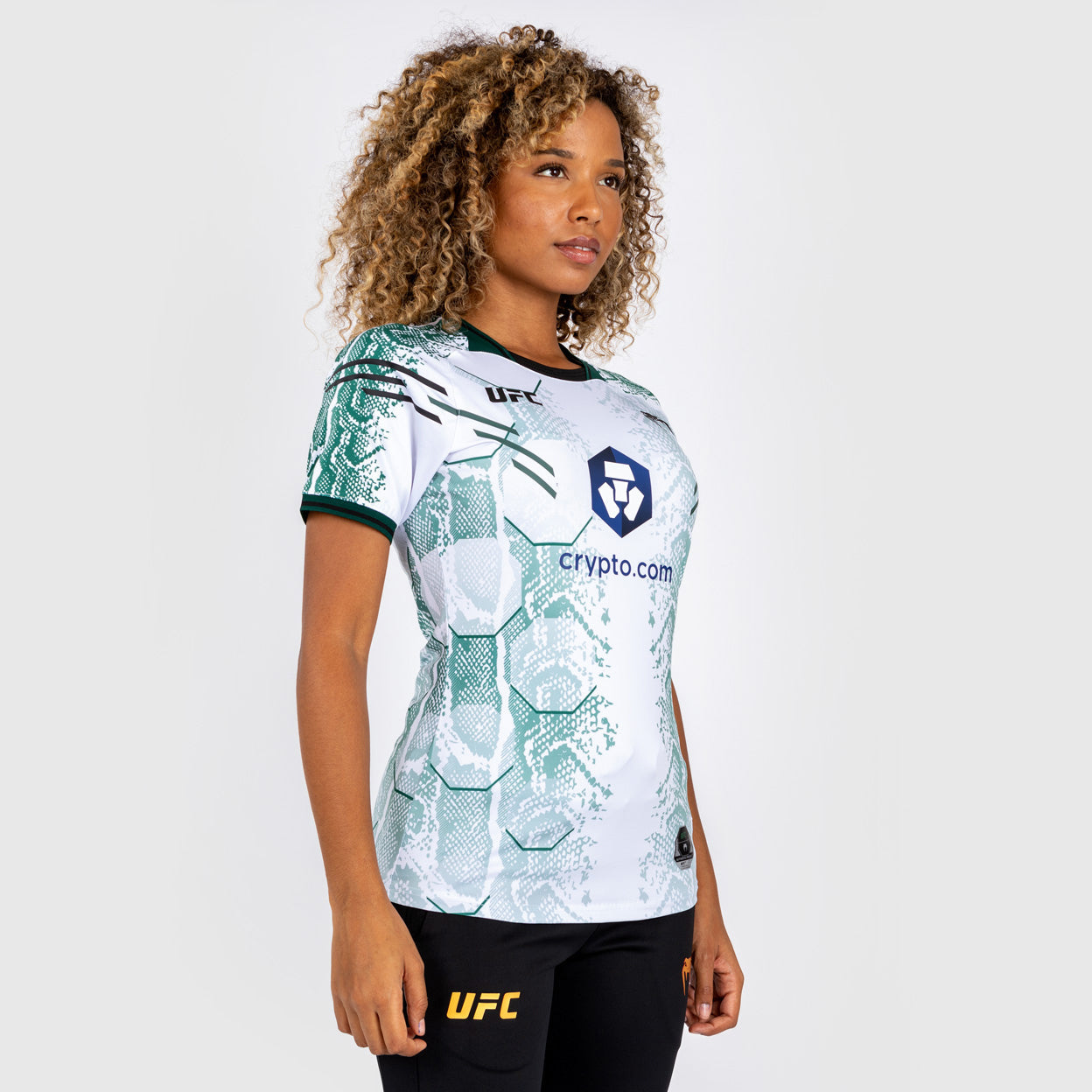 Venum UFC Adrenaline Authentic Women's Fight Night Walkout Jersey - Emerald Edition (White/Green) | MMA Training, UFC Events & Sports Fan Apparel