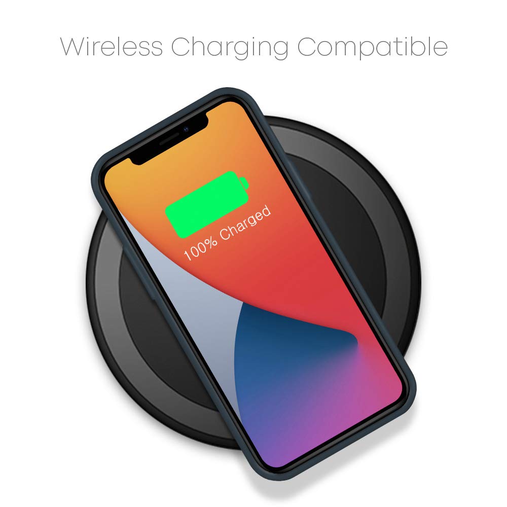 GOOSPERY Soft Silky Slim Jelly Case for iPhone 12 Pro & iPhone 12 (6.1 Inch) - Midnight Blue Protective Bumper Cover | Perfect for Everyday Use, Office & Travel Protection
