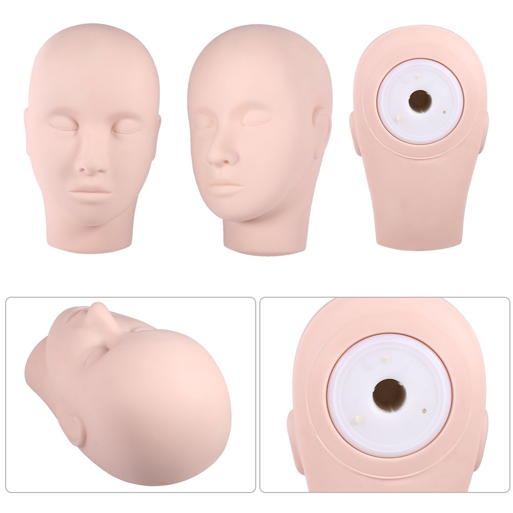 Professional Eyelash Extension Mannequin Head for Makeup Practice - Cosmetology Training Head with Realistic Face for Lash Artists & Students - Perfect for Salon, Beauty School & Home Use