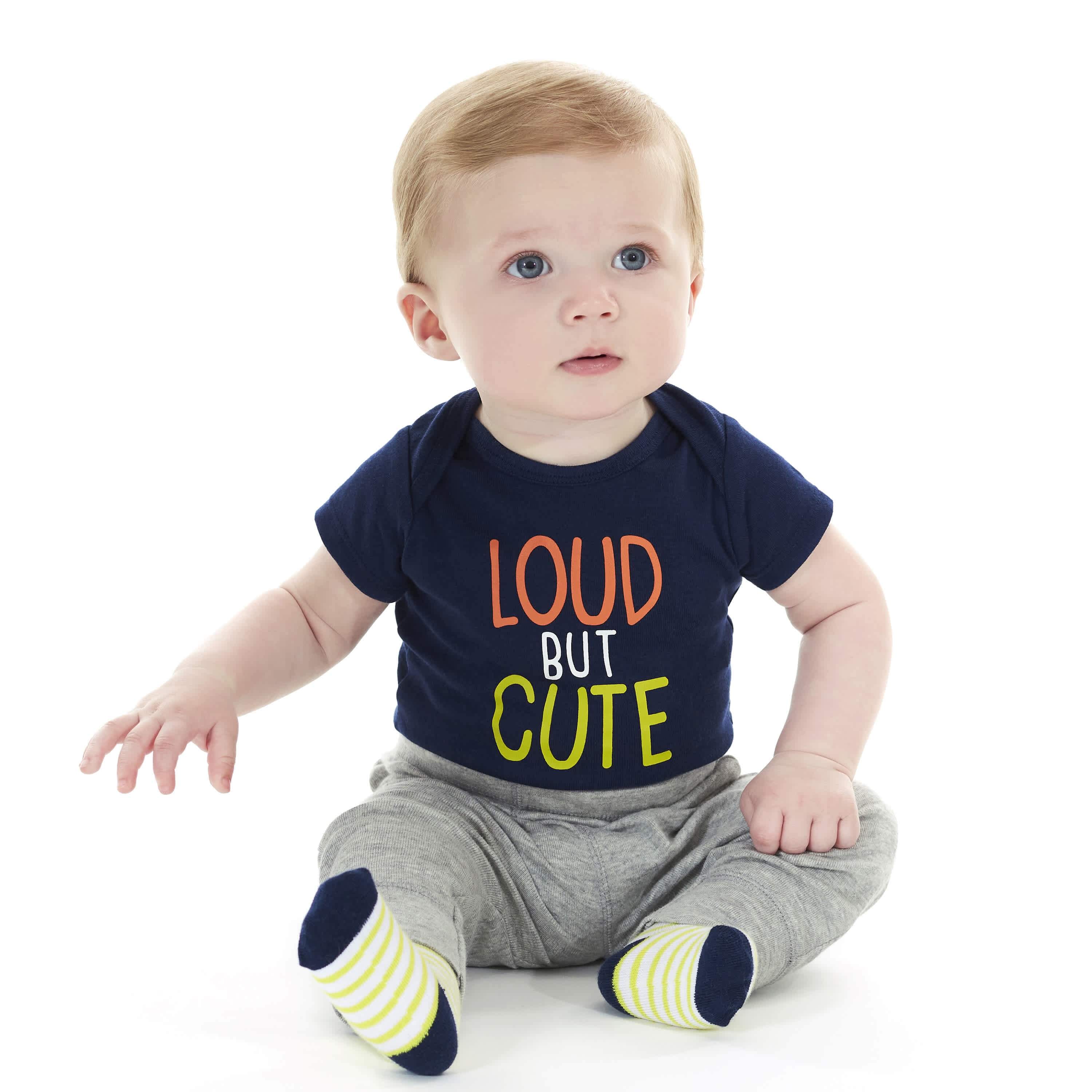 4 Pack Baby Boys Blue Striped Pants - Soft Cotton Casual Trousers for Infants & Toddlers - Perfect for Playtime, Daycare & Family Outings