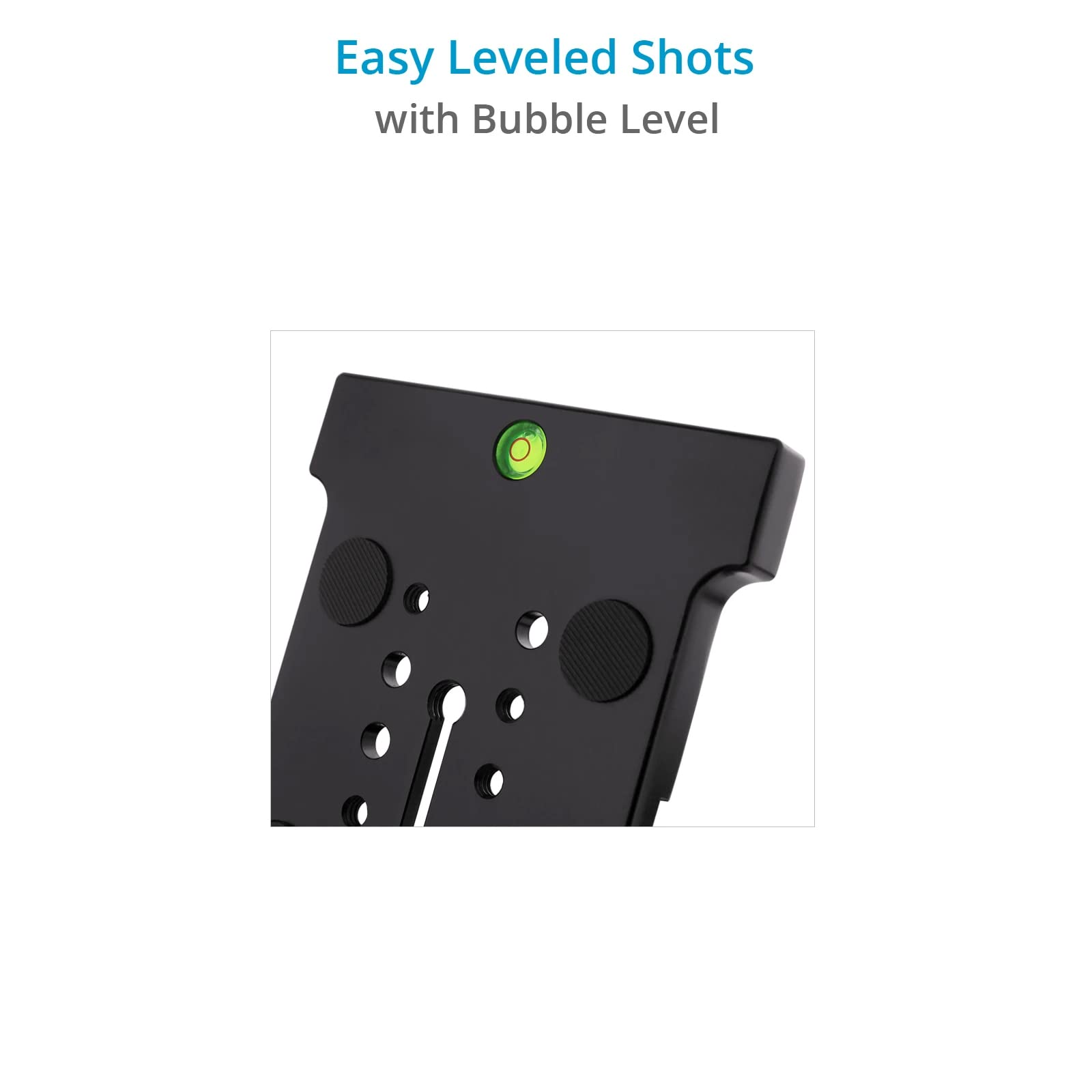 PROAIM Big Multi-Angle Wedge Plate for Camera Setup - 90° Adjustable Leveling Base with Bubble Level for Heavy & Light Cameras - Compatible with Tripod, Slider, Car Suction Mount & Gear Head (P-MWP-B) - Perfect for Film Production, Vlogging & Professional Photography