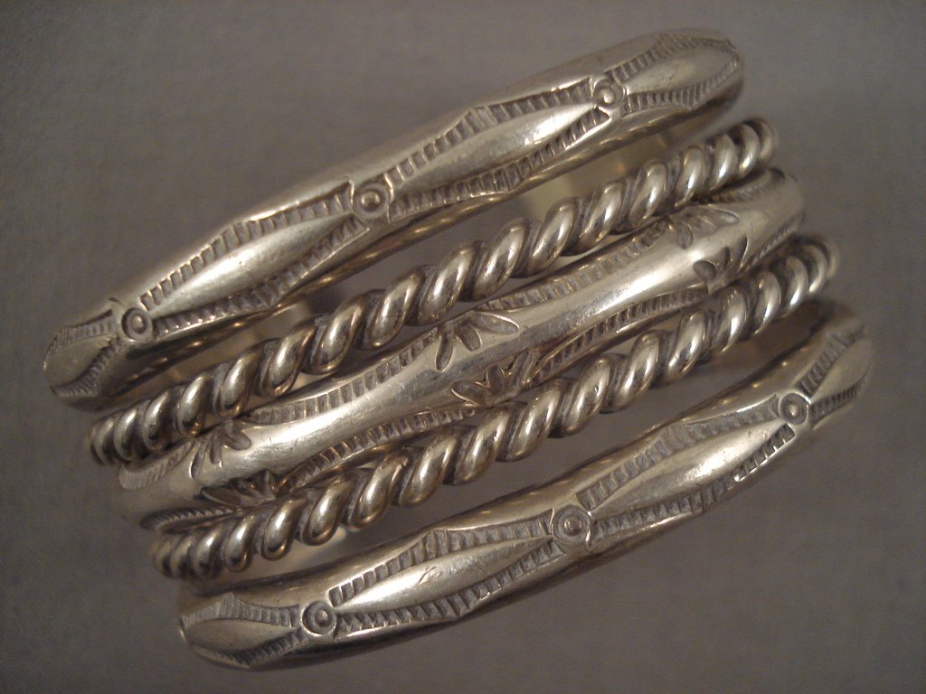 101 Grams Heavy Vintage Navajo Sterling Silver Native American Bracelet - Thick & Wide Handmade Jewelry for Women, Boho Fashion & Gift Giving