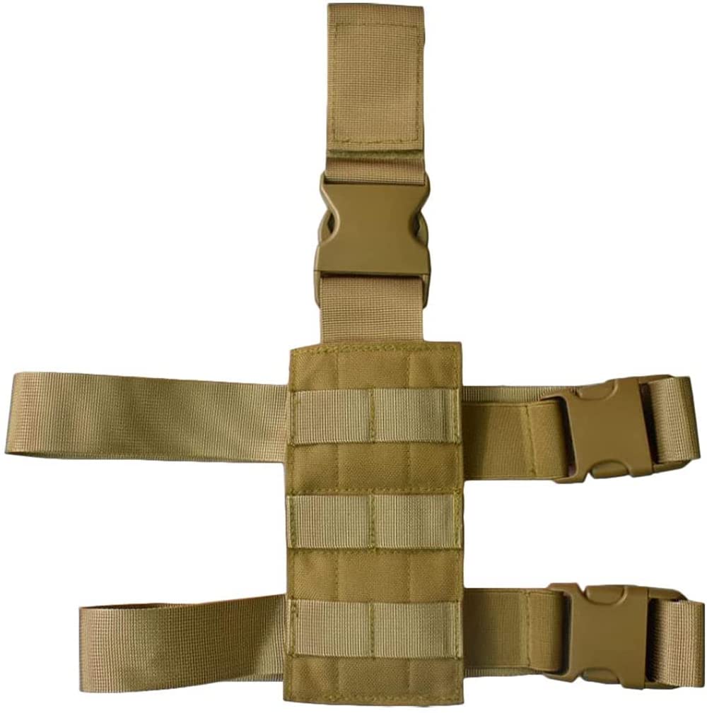 Universal Tactical MOLLE Drop Leg Gun Holster with Magazine Pouch - Quick Release Thigh Rig Panel Adapter for Hunting, Airsoft & Outdoor Sports | Perfect for Range Shooting, Tactical Training & Survival Gear
