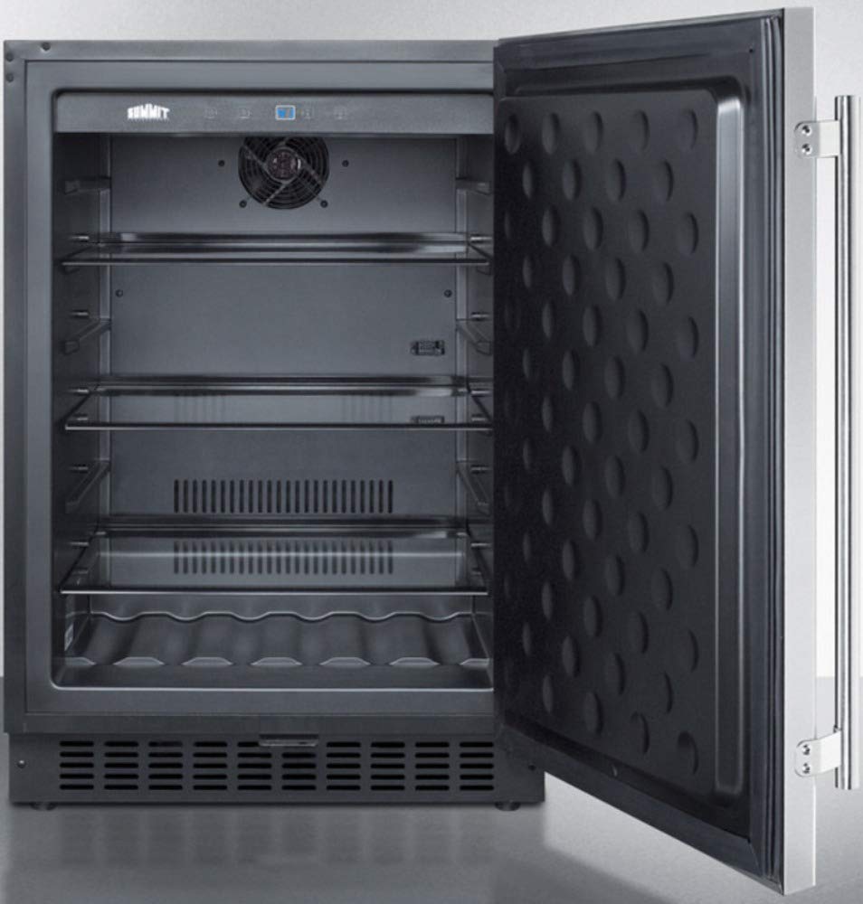 Summit FF64BCSS 24 Inch Stainless Steel Wine and Beverage Refrigerator - Dual Zone Cooling for Red & White Wines, Beer, Soda - Perfect for Home Bar, Kitchen, or Basement Wine Cellar