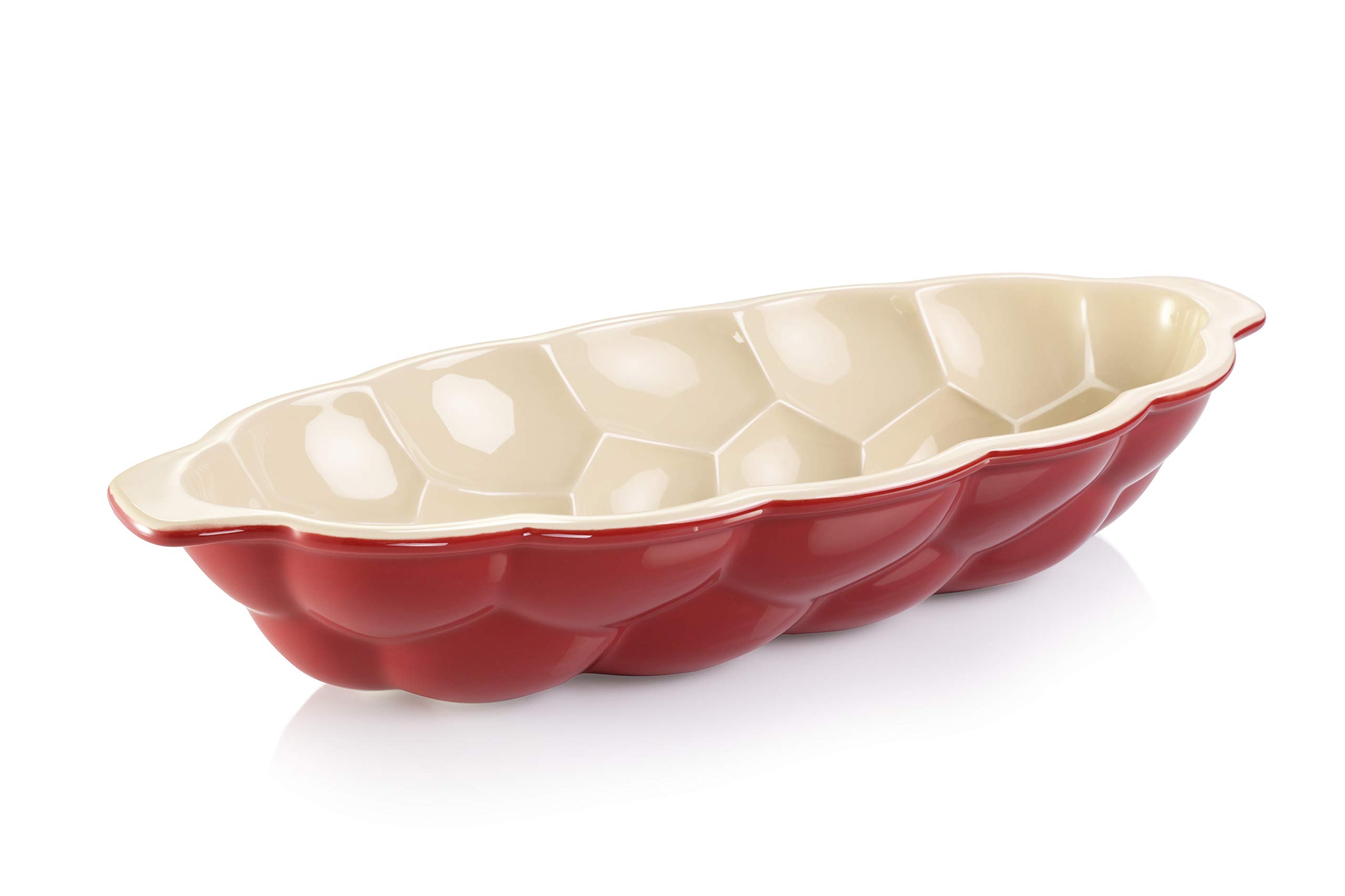 Tescoma Braided Ceramic Bread Mold - Red | Non-Stick Loaf Pan for Homemade Bread, Perfect for Baking Artisan Sourdough & Brioche | Ideal for Home Bakers & Kitchen Enthusiasts