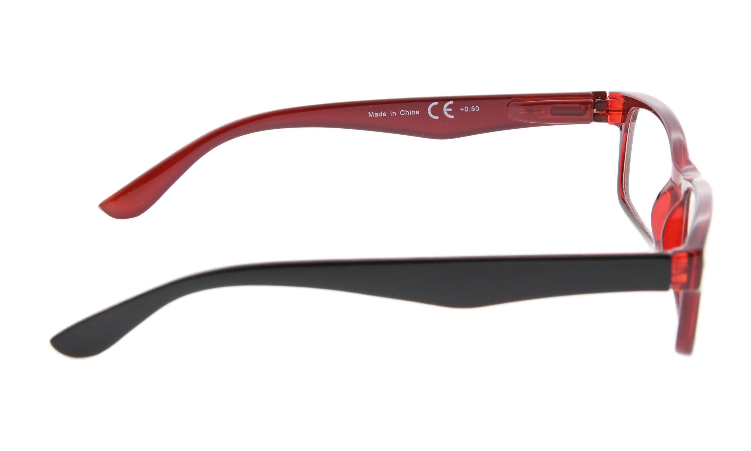 Classic Spring Hinge Reading Glasses for Women & Men - Lightweight Comfortable Readers for Books, Computers & Daily Use