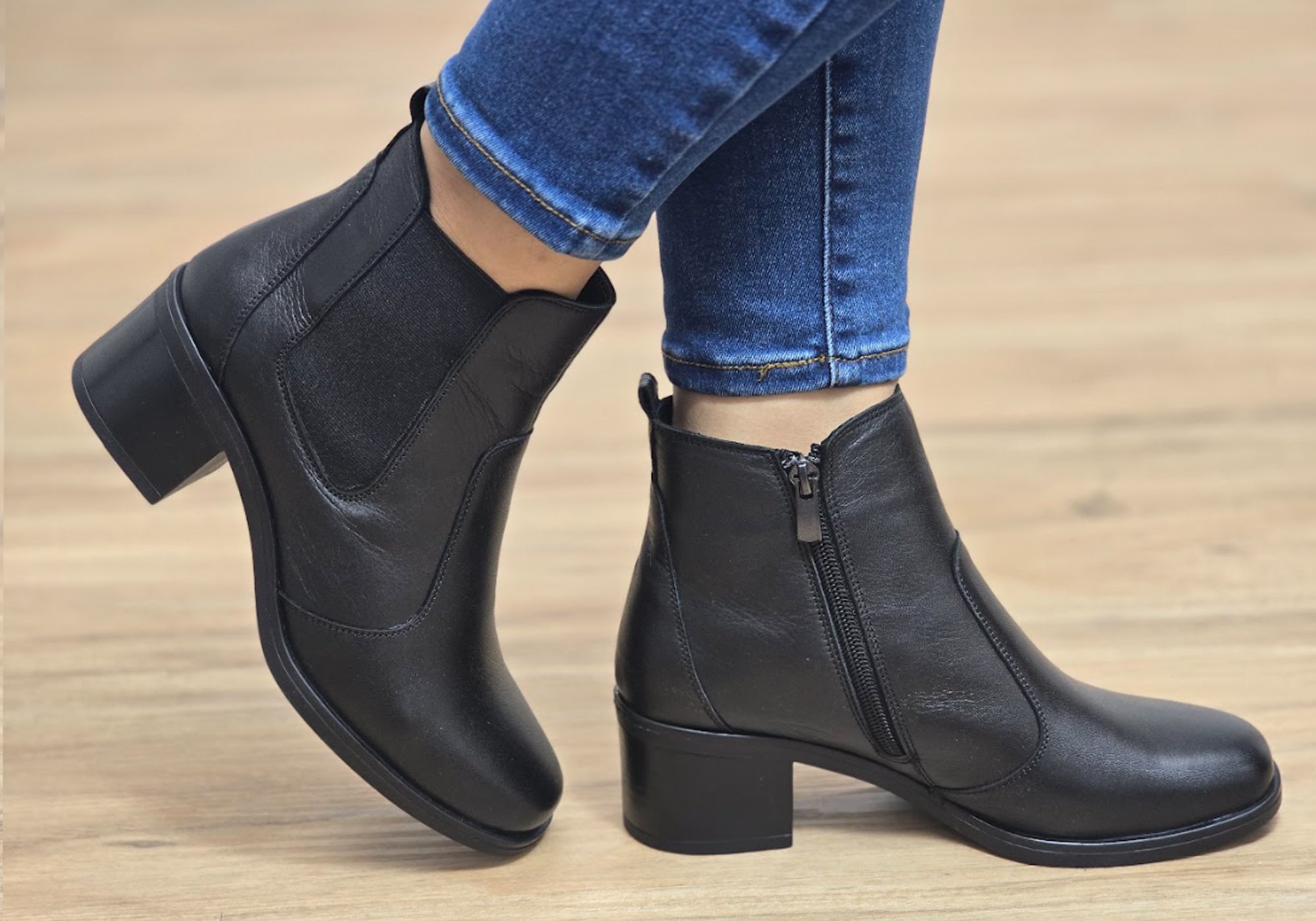 Orizonte Velmer Women's European Comfortable Leather Ankle Boots - Stylish & Soft for Walking, Work & Casual Outfits