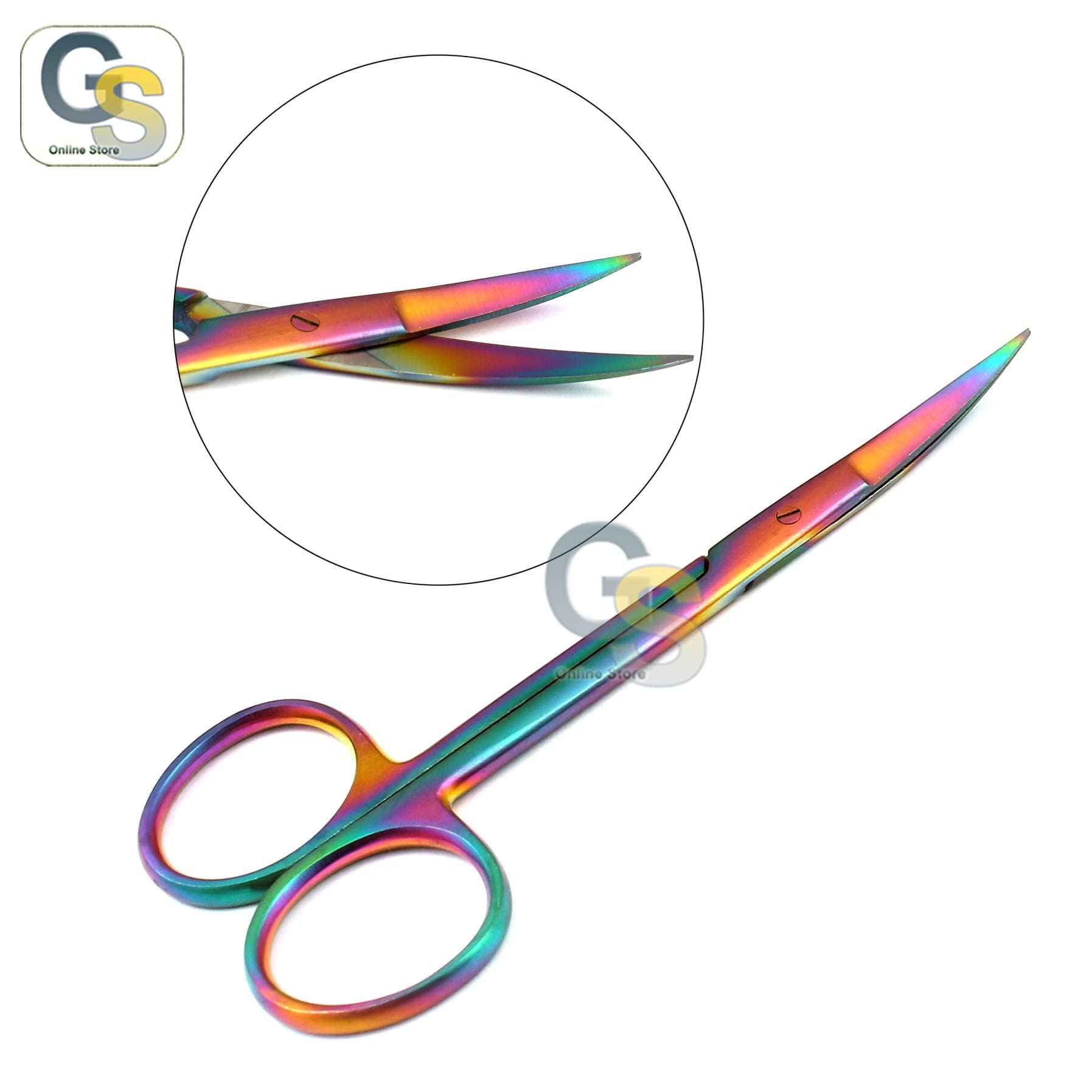 Rainbow Titanium Micro Scissors 4.5