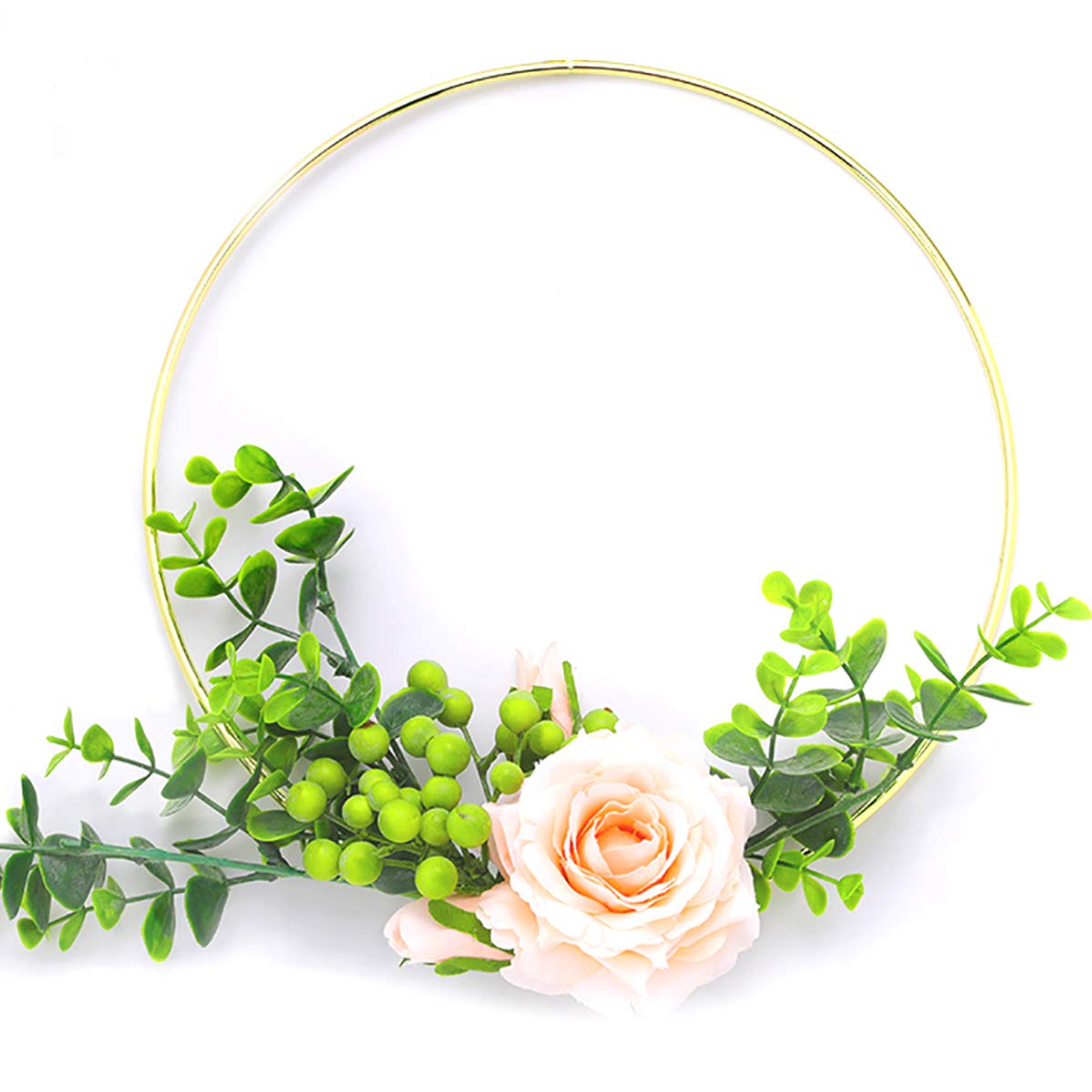 10pcs 6 Inch Gold Metal Floral Hoop Rings for DIY Dream Catchers, Wedding Wreaths, Macrame Wall Hangings - Perfect for Boho Home Decor and Handmade Craft Projects