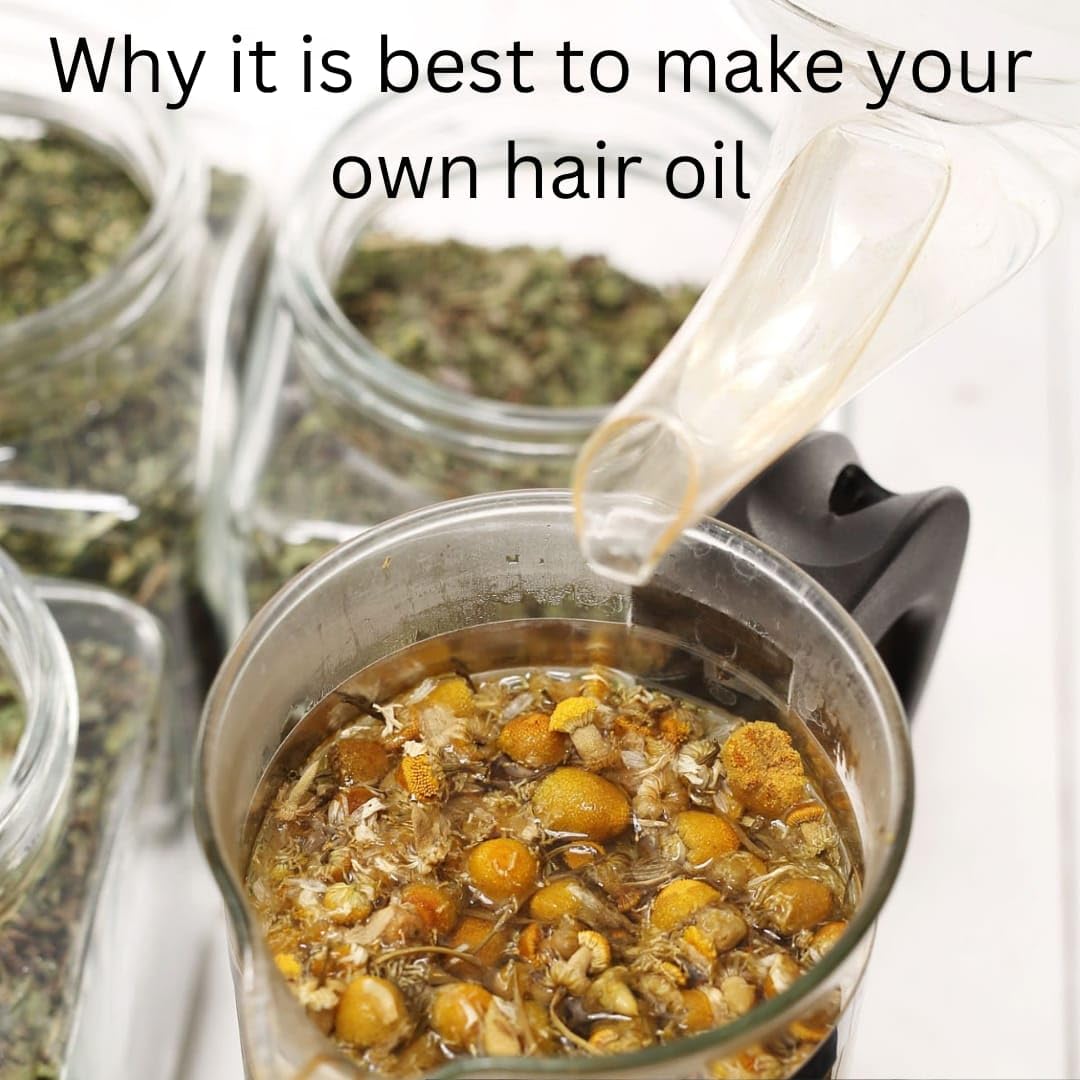 Vini's Herbal Hair Growth Oil Kit | DIY Ayurvedic Hair Treatment with Raw Herbs (Jadibuti) | Natural Solution for Hair Loss, Dandruff & Thinning Hair | Perfect for At-Home Hair Care & Scalp Treatment