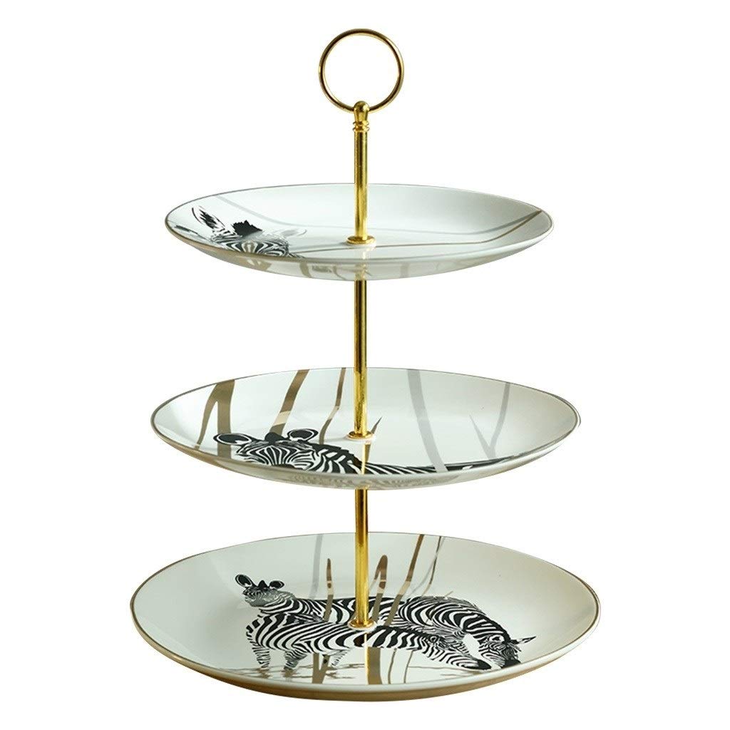 Elegant European Double-Layer Cake Stand - Modern 3-Tier Dessert Display for Weddings, Birthdays & Home Decor | Fruit Plate & Pastry Serving Tray