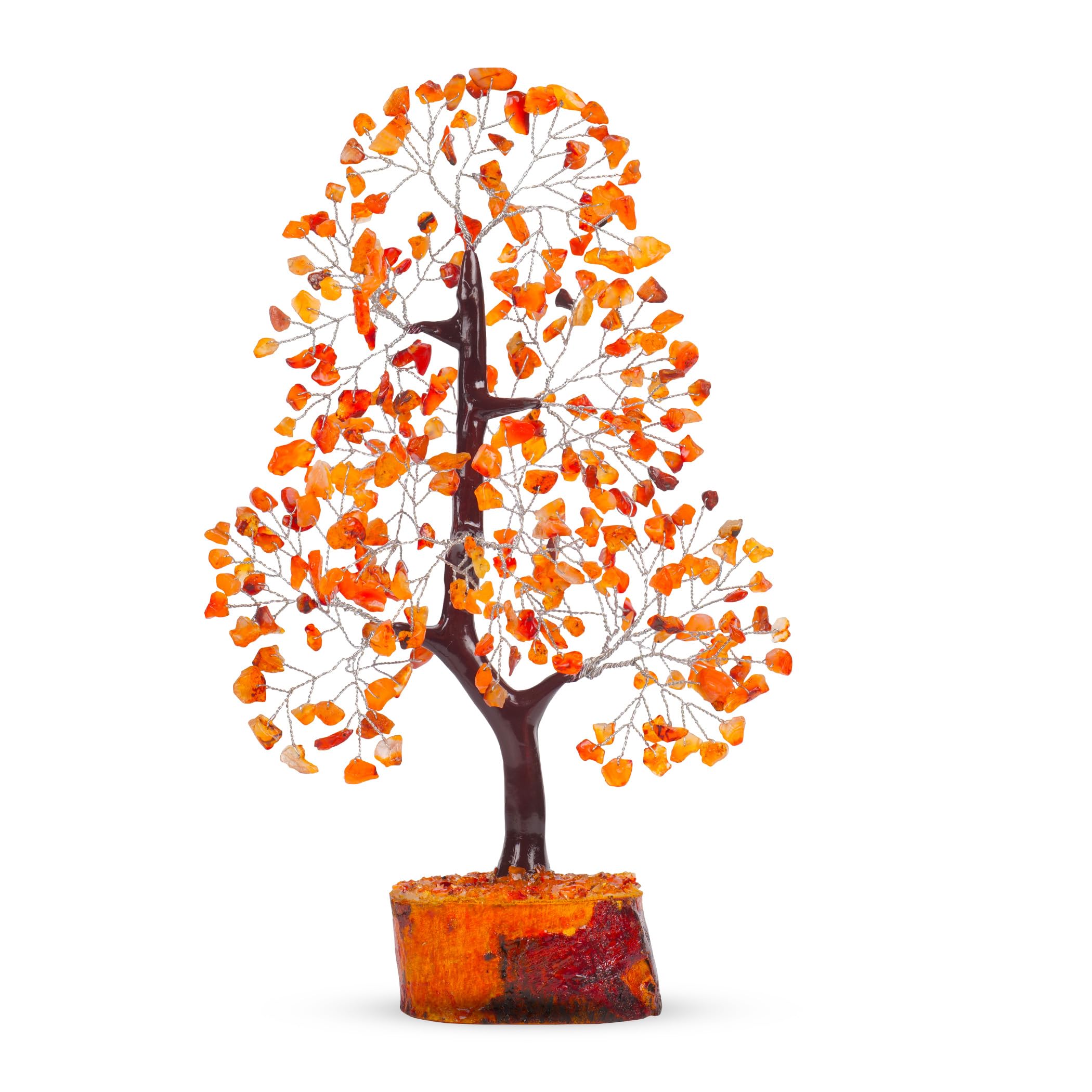 Healing Carnelian Gemstone Tree - Natural Crystal Tree for Positive Energy, Luck & Chakra Balance | Feng Shui Tree of Life Decor | Unique Birthday & Thoughtful Gifts for Women | Perfect for Home, Office Meditation & Spiritual Spaces