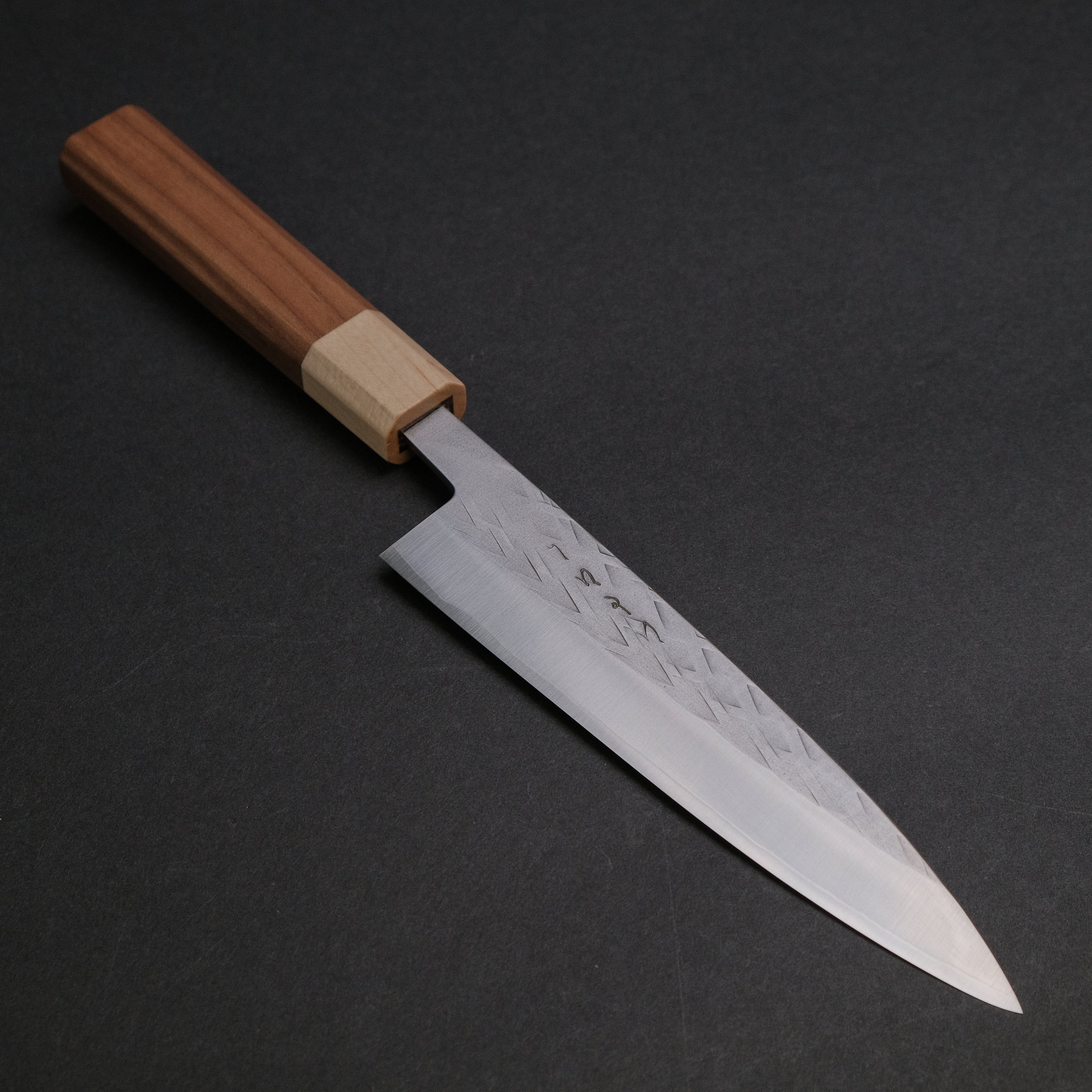 Hitohira TD SLD Tsuchime Gyuto 165mm Japanese Chef Knife with Walnut Handle - Perfect for Sushi, Meat Slicing & Vegetable Cutting