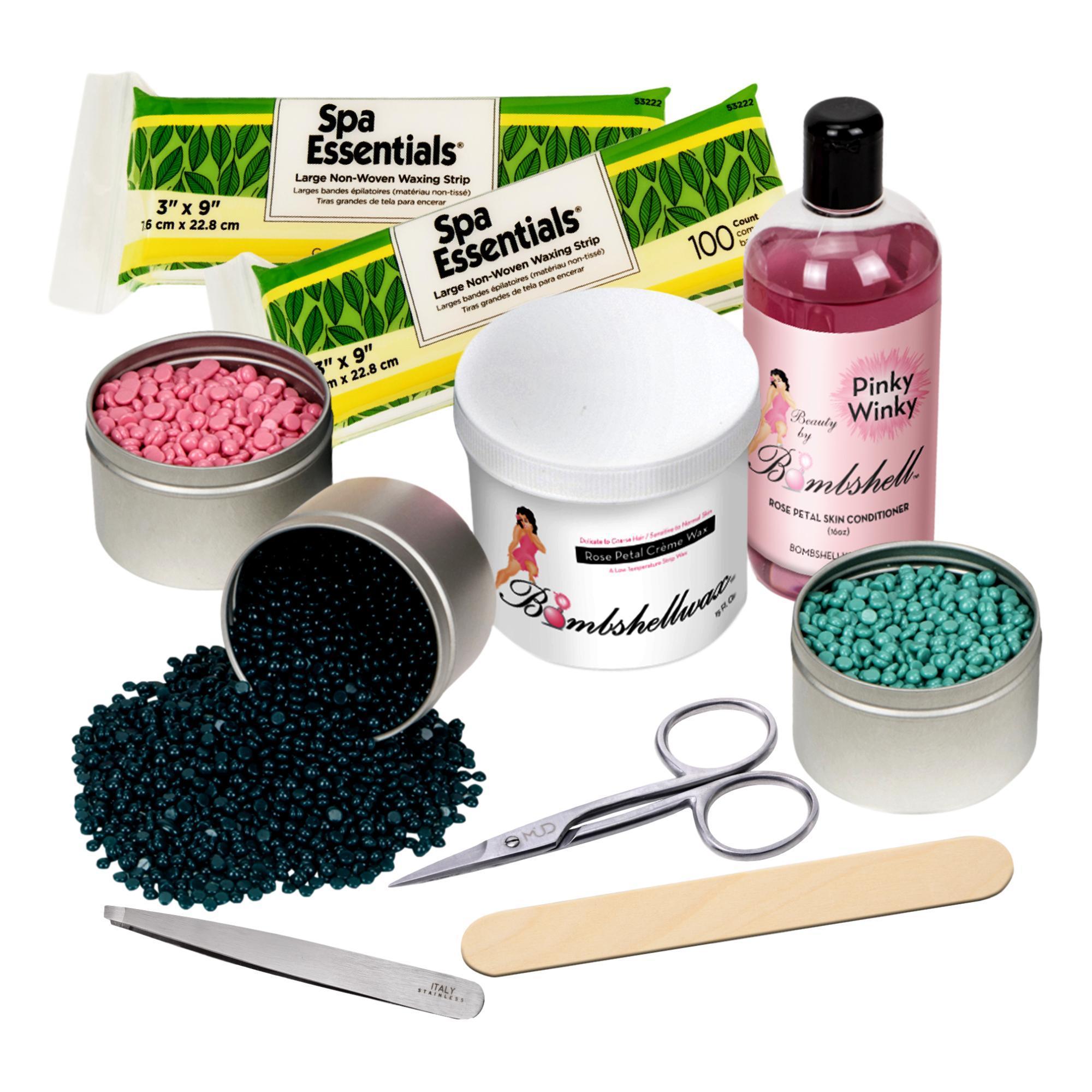 Bombshell Bikini & Body Waxing Kit - Professional At-Home Hair Removal for Women - Perfect for Beach, Pool & Summer Vacations