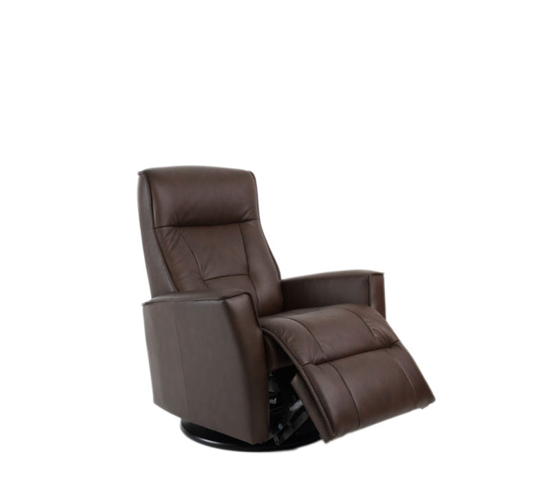 Premium Fjords Harstad Recliner Chair - Genuine Top Grain Leather, Ergonomic Design for Ultimate Comfort - Perfect for Living Room, Home Theater & Office Relaxation