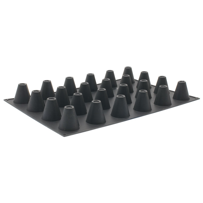 Pavoflex Silicone Ridged Cone 24 Forms - Premium Baking Molds for Cupcakes, Desserts & Chocolate Making - Perfect for Home Bakers & Professional Chefs