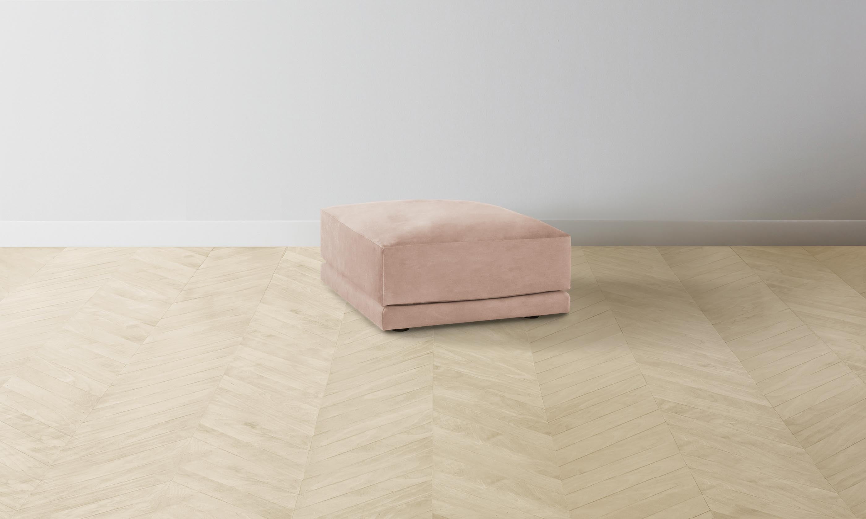 The Jones Ottoman - Performance Velvet Dusty Rose Pink Storage Bench for Living Room, Bedroom & Entryway - Stylish & Durable Home Decor Furniture