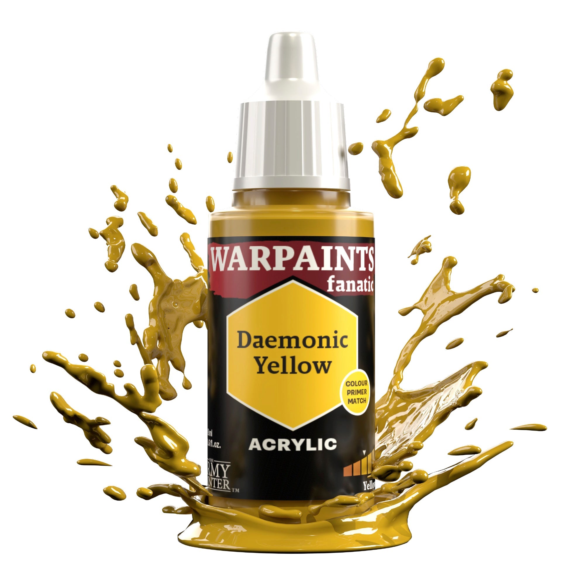 Warpaints Fanatic: Daemonic Yellow - High-Quality Miniature Paint for Warhammer & Tabletop Gaming - Perfect for Fantasy Miniatures & Model Painting