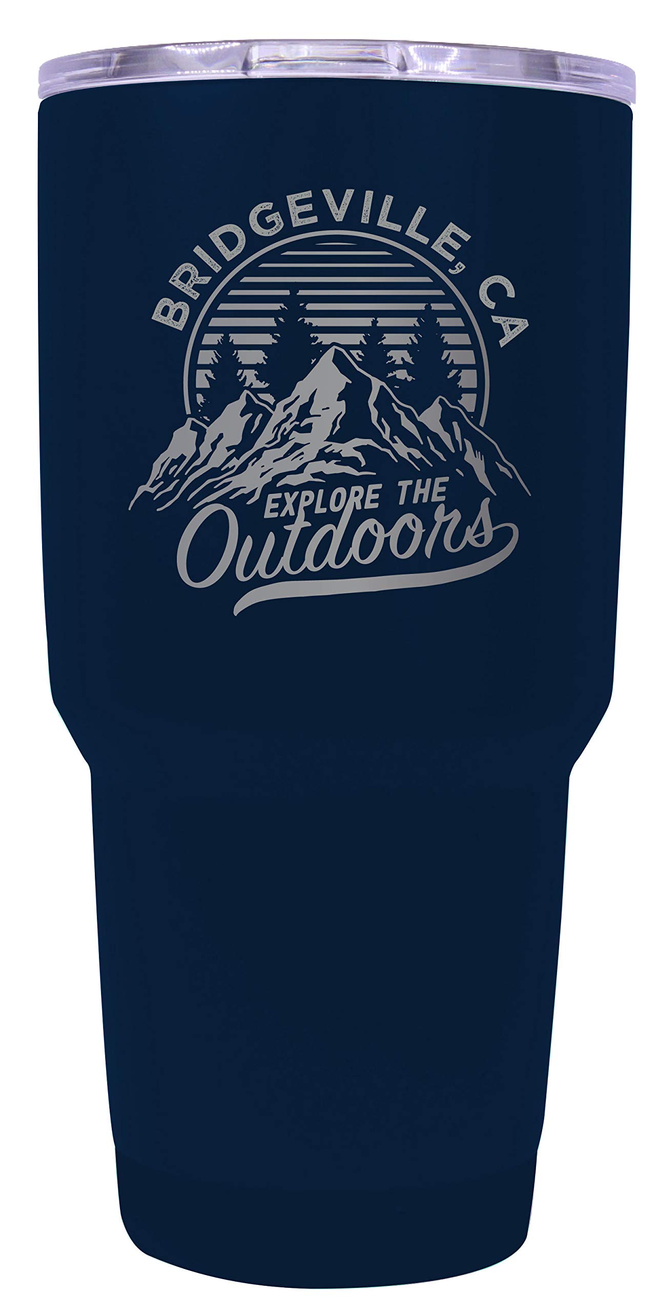 R&R Imports 24oz Insulated Stainless Steel Tumbler - Laser Engraved Bridgeville California Souvenir in Navy Blue | Perfect for Travel, Office & Outdoor Adventures