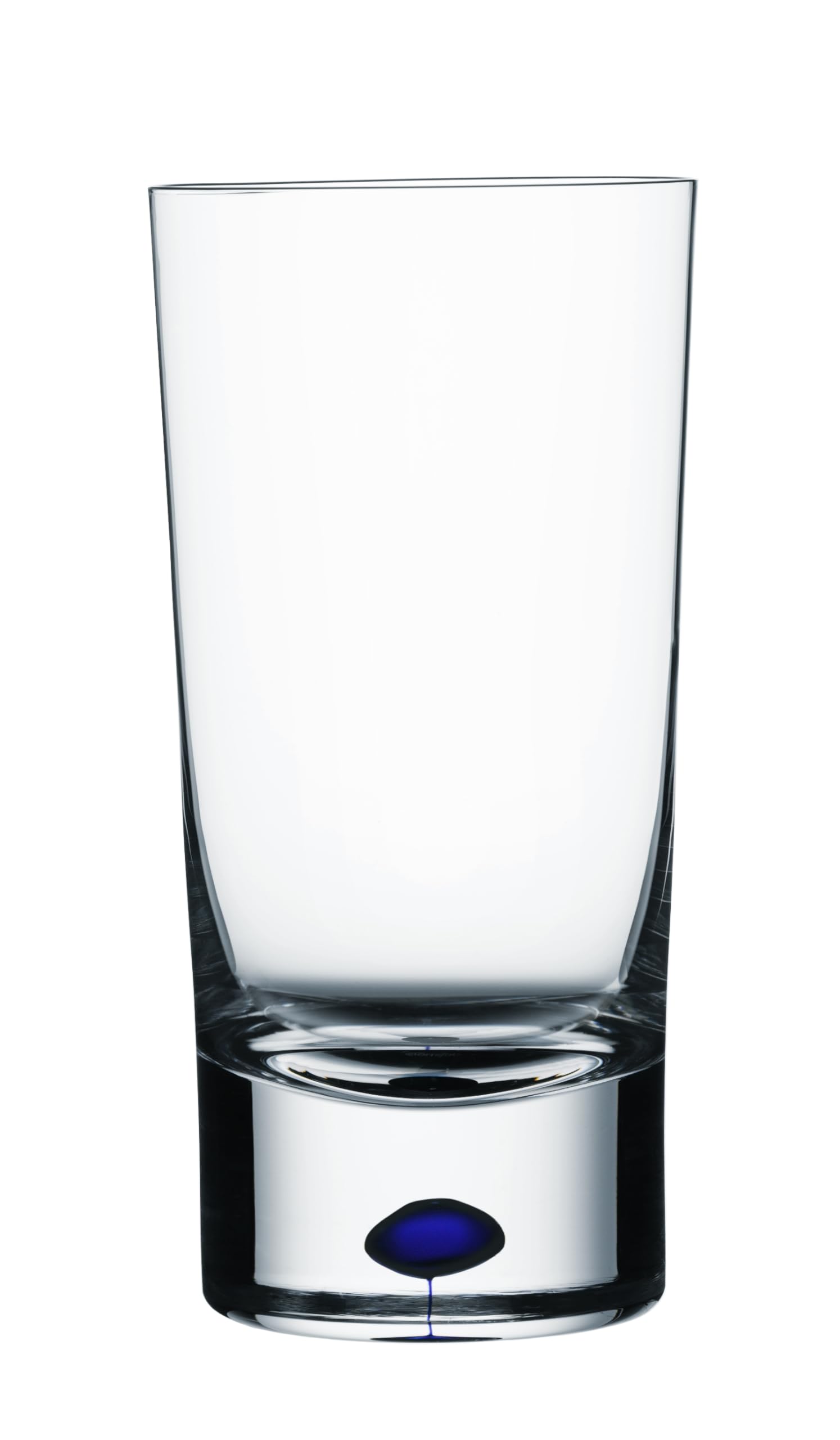 Orrefors Intermezzo Blue 13 oz. Tumbler Glass - Premium Crystal Drinking Glass for Cocktails, Whiskey & Iced Coffee - Elegant Home Bar & Dinner Party Essential