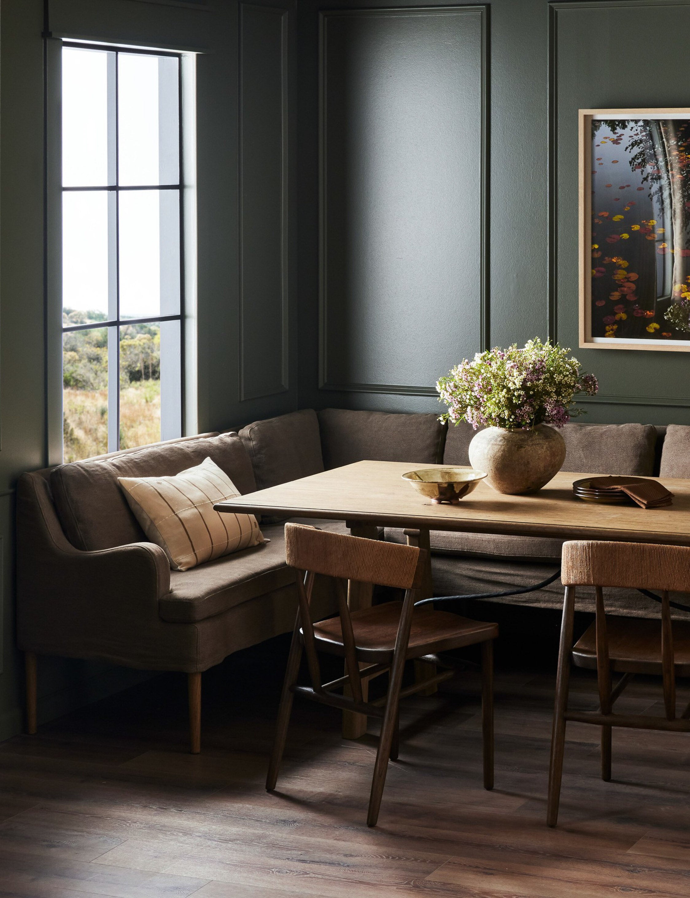 Aurelia Dining Banquette by Amber Lewis x Four Hands - Modern Upholstered Bench for Dining Room, Kitchen Nook, Entryway - Perfect for Small Spaces & Entertaining