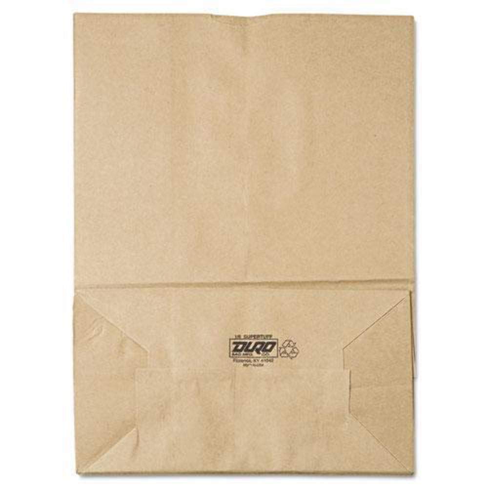 Eco-Friendly 1/6 BBL Paper Grocery Bags - Bulk Pack of 100, Brown Kraft Shopping Bags for Grocery Stores, Farmers Markets & Retail Use