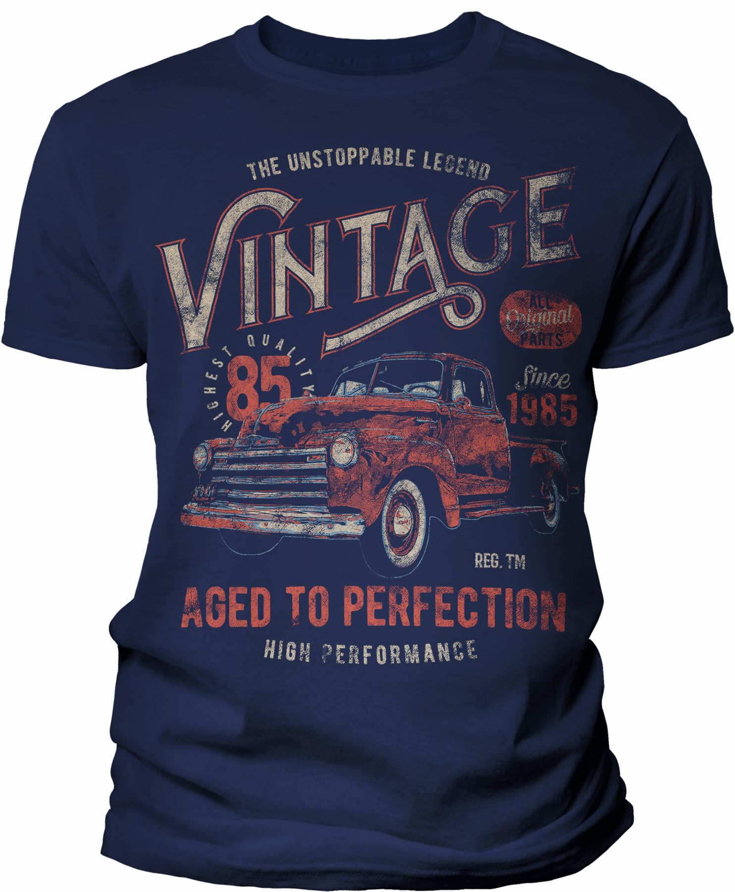 Vintage 1985 Aged to Perfection 40th Birthday Gift for Men - Retro Truck Design T-Shirt - Perfect 40th Birthday Party, Funny Gift Idea & Nostalgic Present